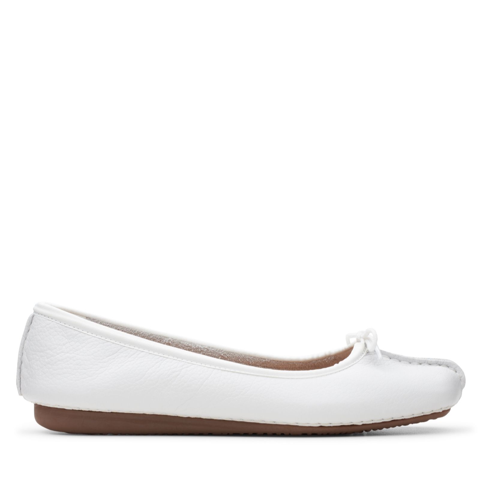 Clarks Footwear Black Leather Clarks Freckle Ice Ballet Pumps