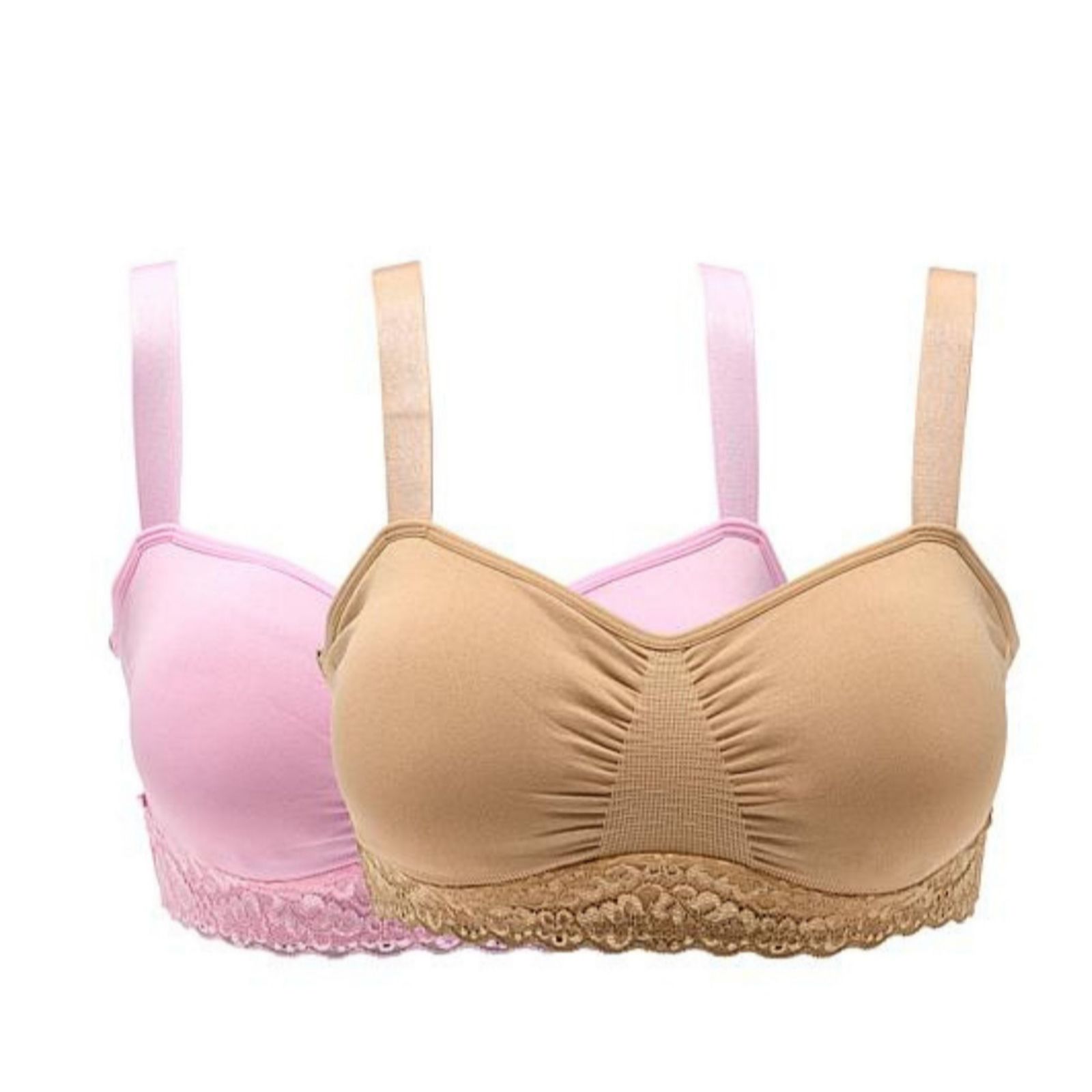 Rhonda Shear Seamless Bra with Lace Band 2 Pack women's
