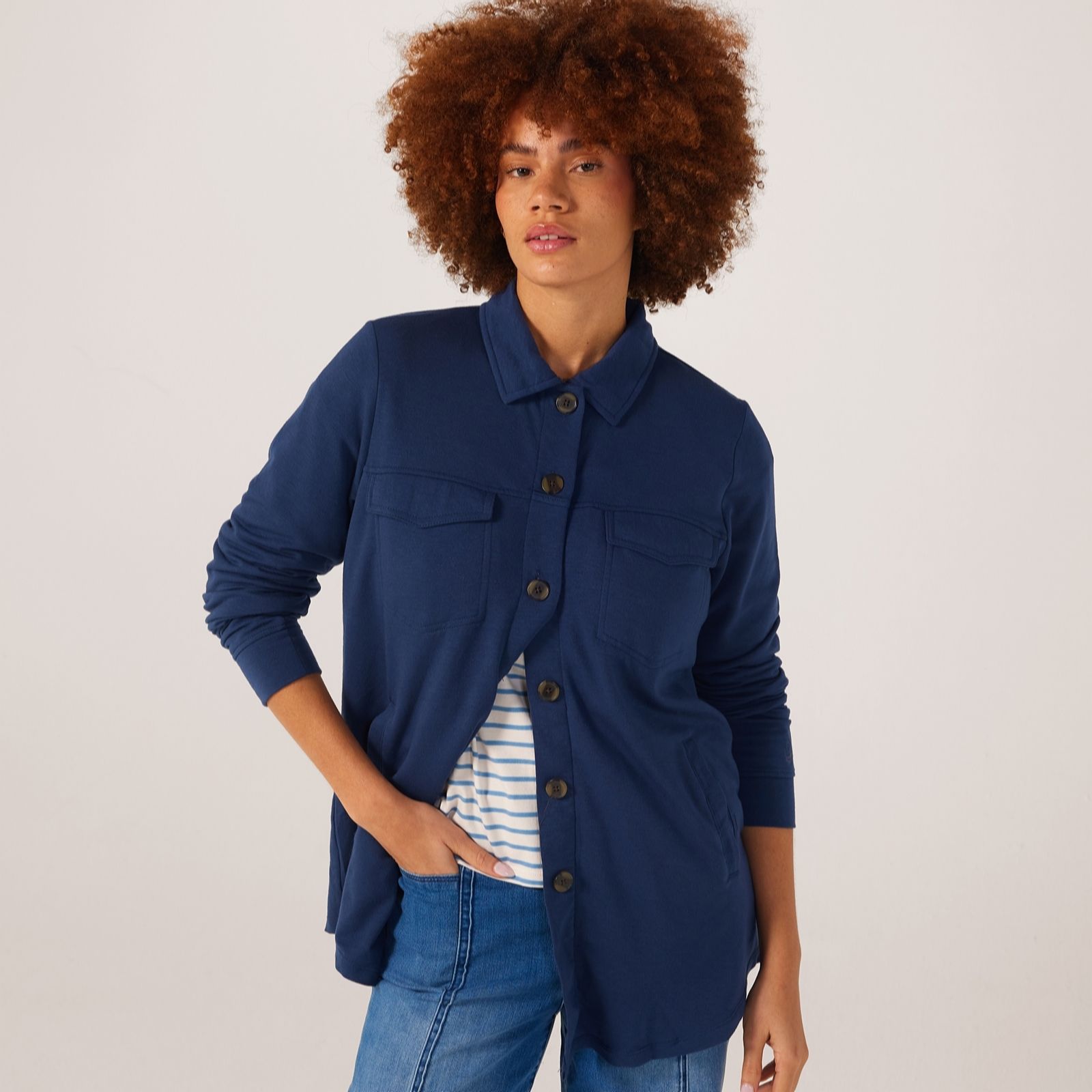 Cuddl Duds Comfortwear Shacket women's