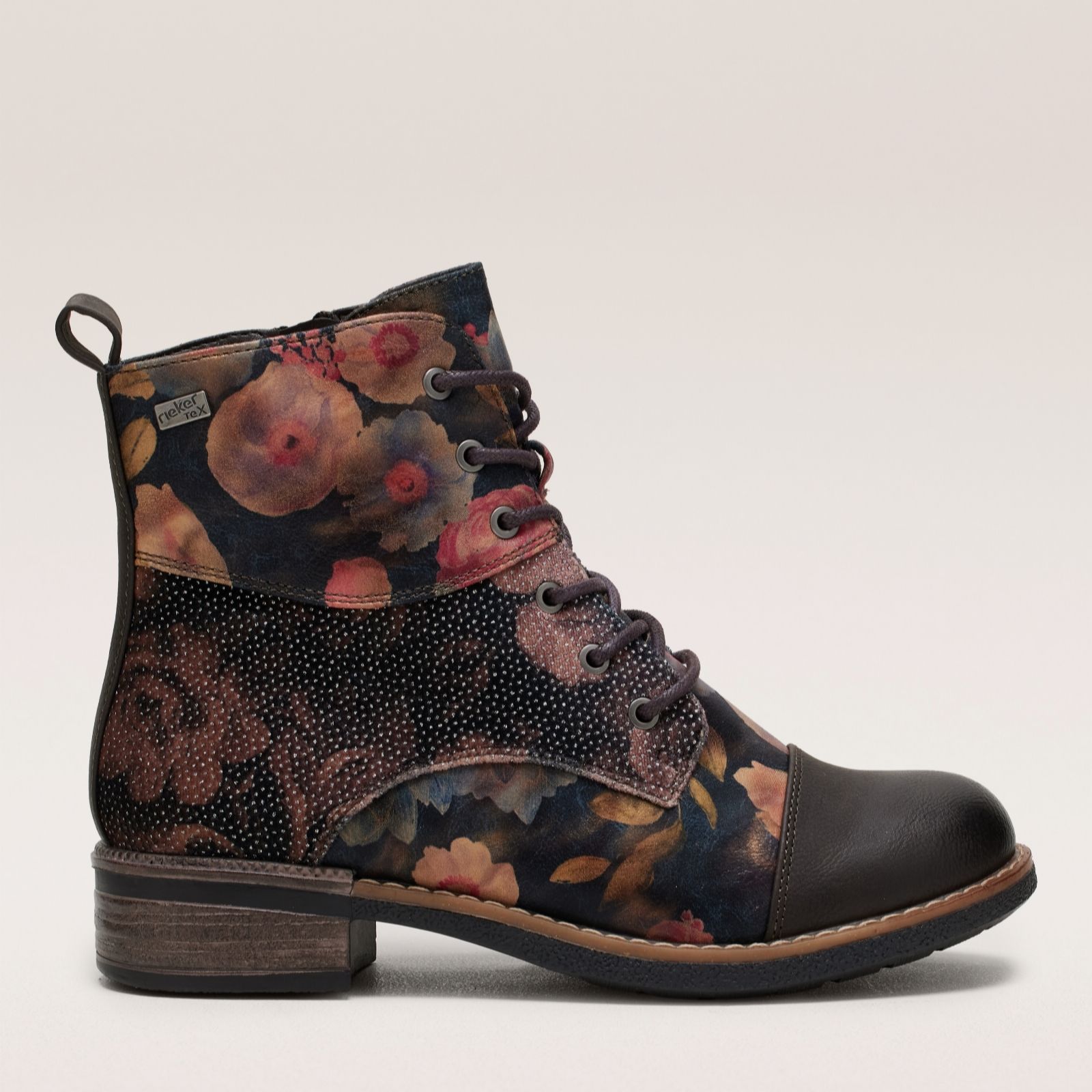 Rieker Women's Multi And Black Lined Water-Resistant Ankle Boots
