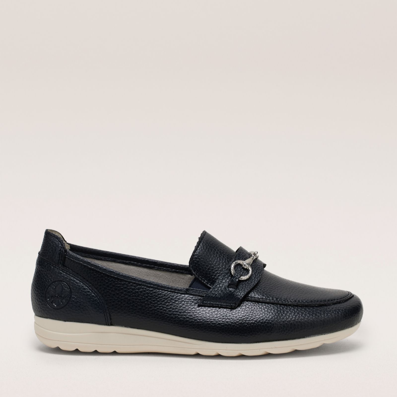 Rieker Women's Navy Leather Hybrid Loafer