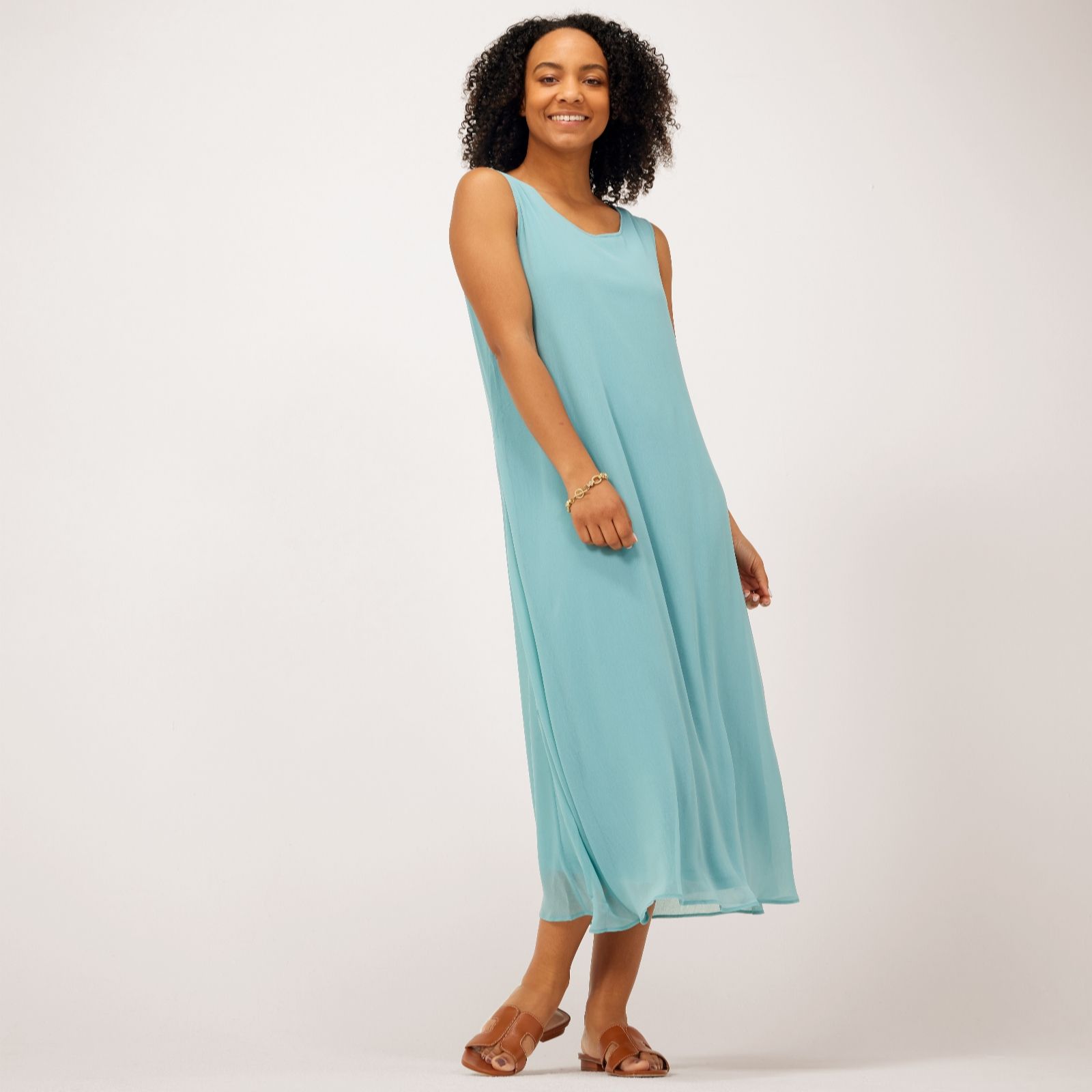 Marlawynne Black Wynnelayers Sleeveless Chiffon Layered Dress