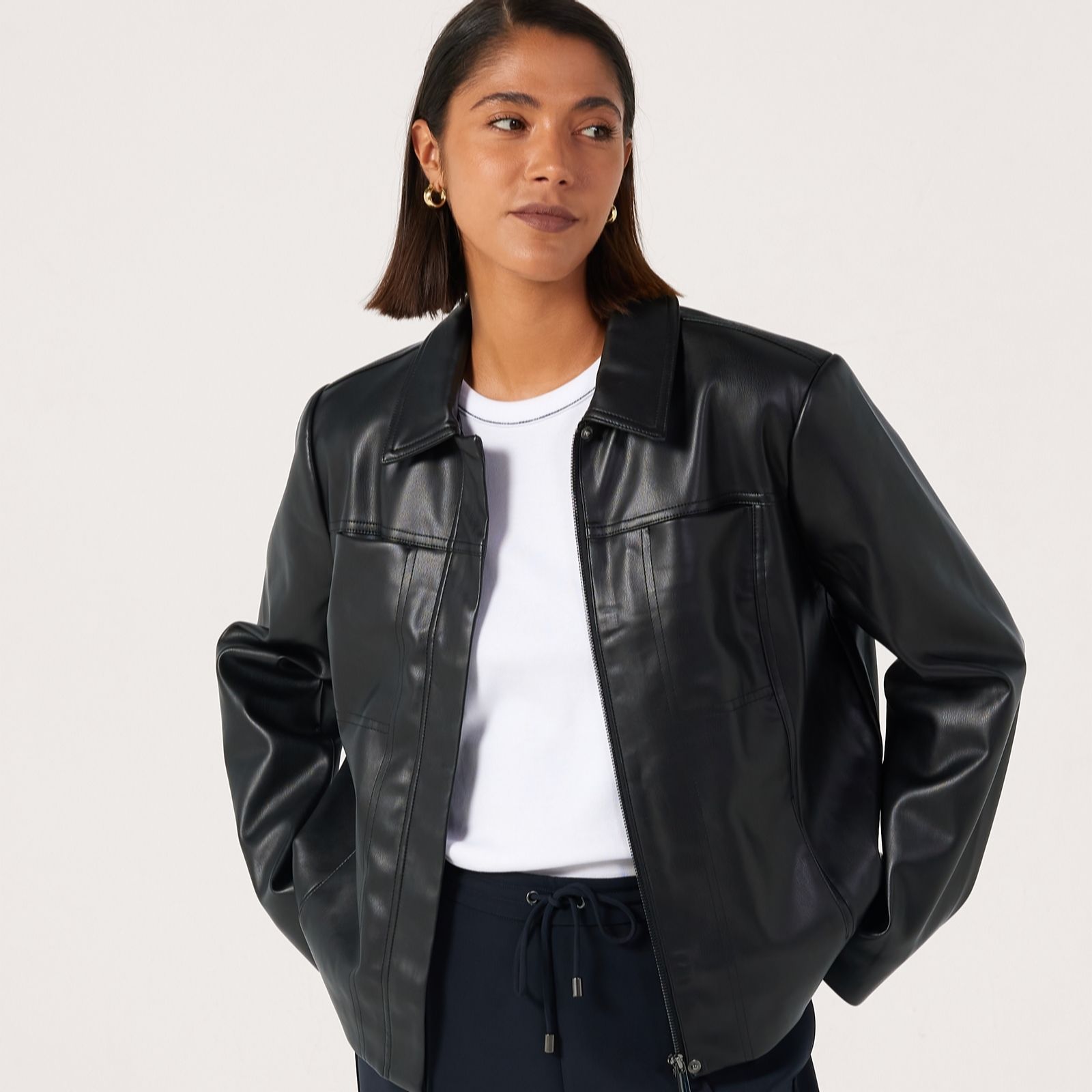 Ben De Lisi Black Faux Leather Jacket