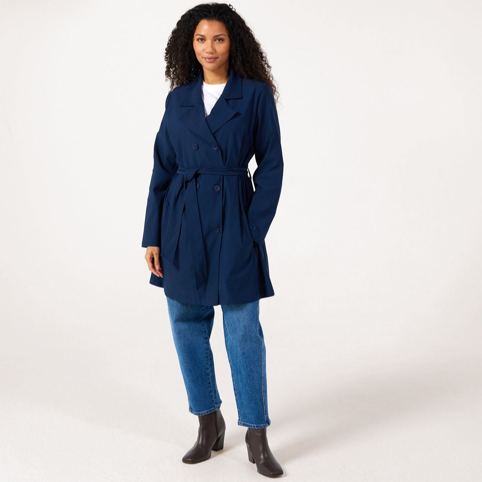 Kim & Co Black Soft Millennium Trench Coat