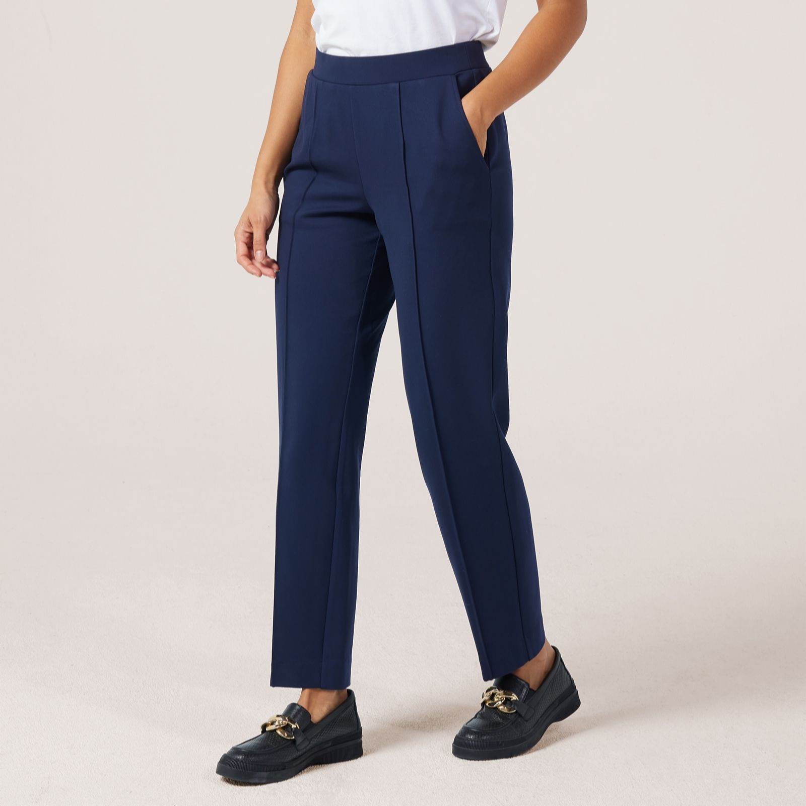 Marlawynne Black 360 Stretch Narrow Leg Trousers