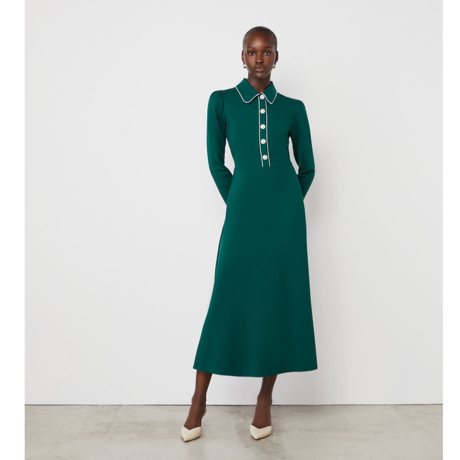 Finery London Clarice Ponte Midi Dress