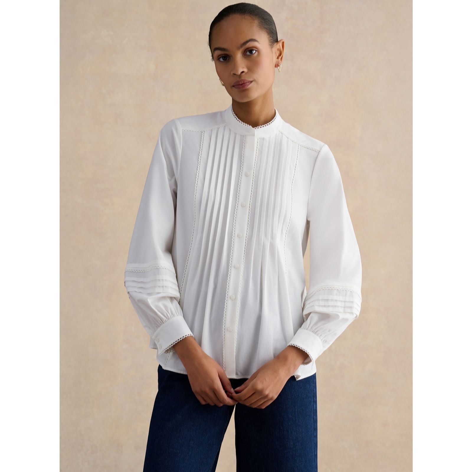 Hobbs London Ivory Mariette Blouse