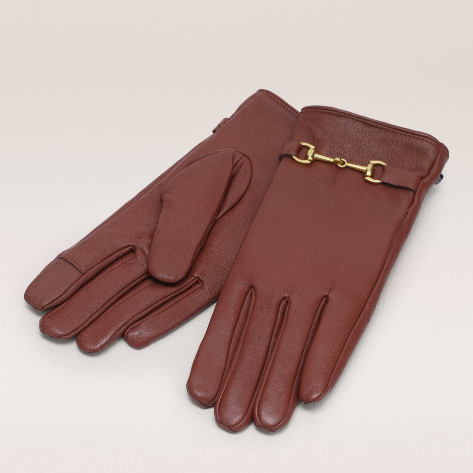 Paul Costelloe Dressage Touch Screen Leather Gloves with Gift Box