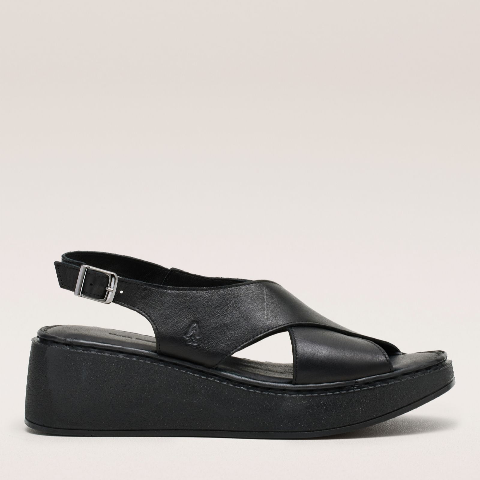 Hush Puppies Women's Black Bex Wedge Sandal