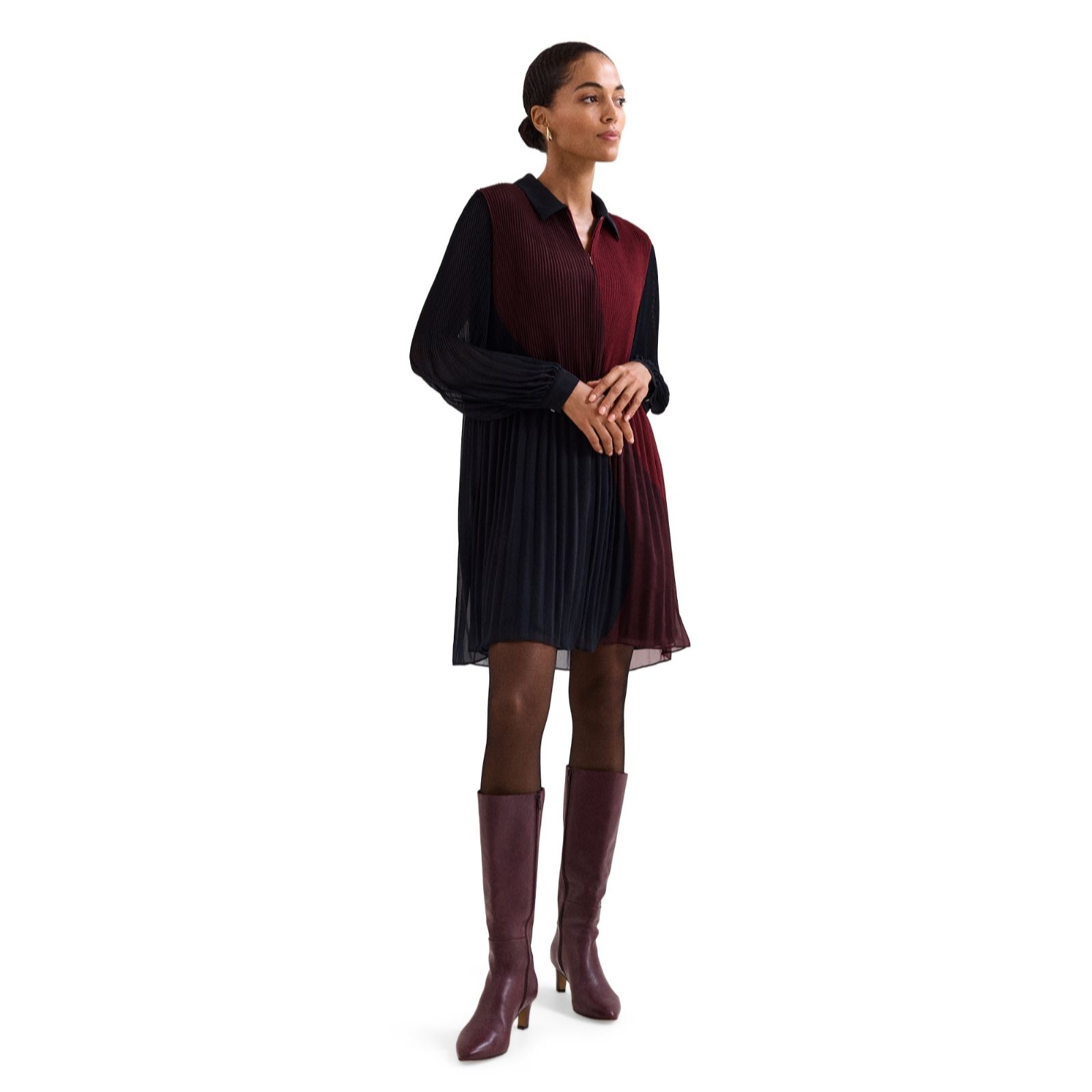 Phase Eight Ella Colourblock Pleat Swing Dress women's