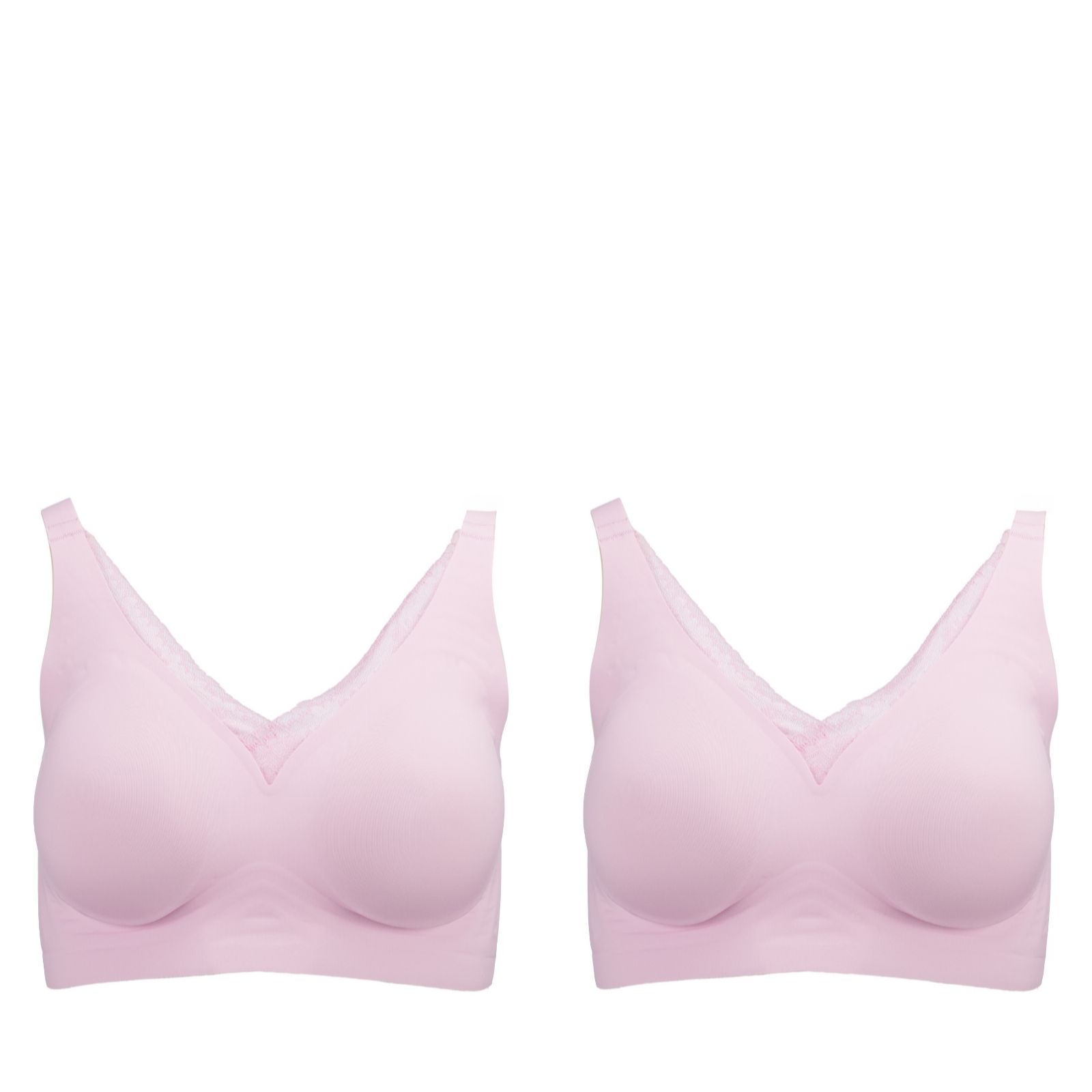 Rhonda Shear Lace Detail Gel Bra with Back Closure 2 Pack women's