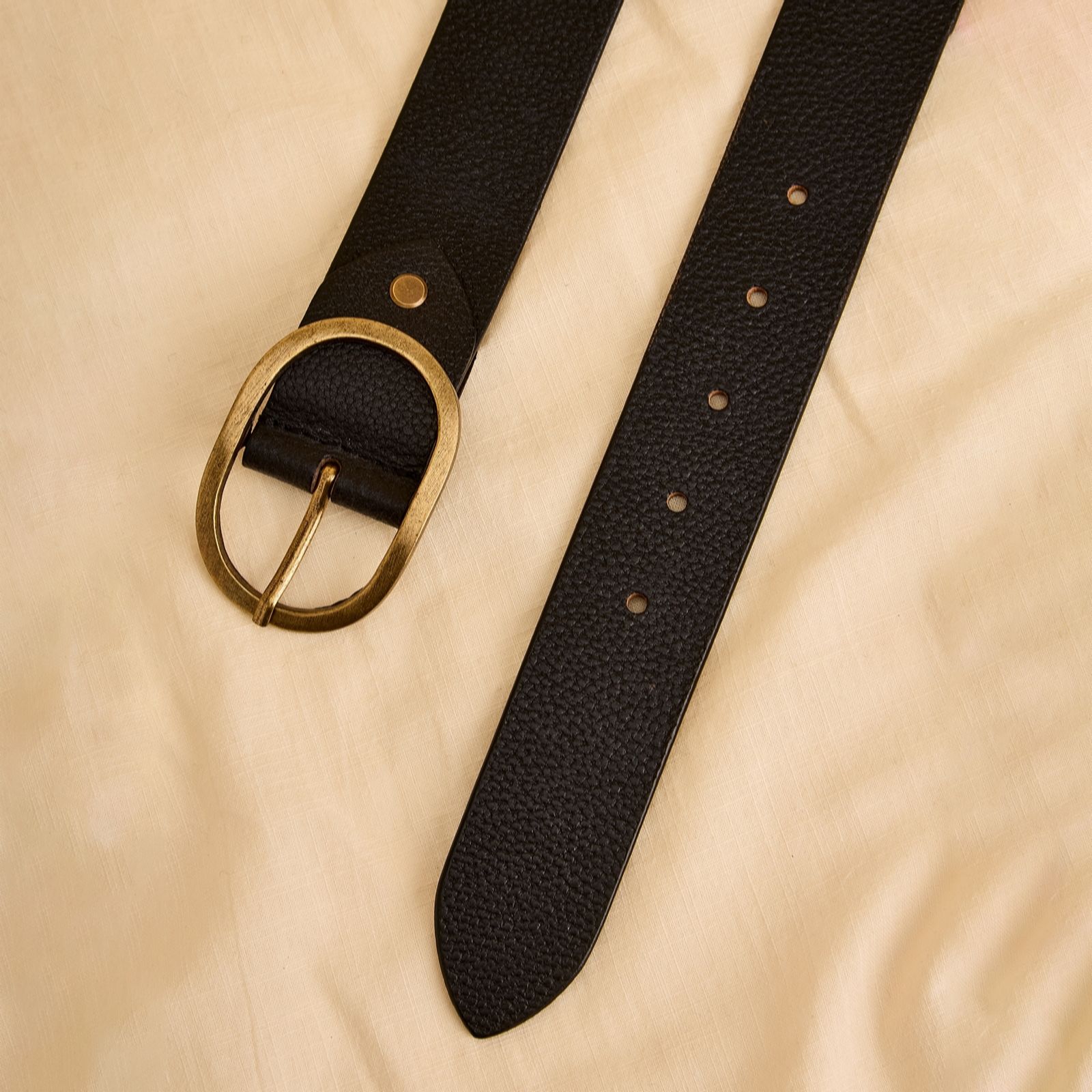 Apricot Leather Belt women's