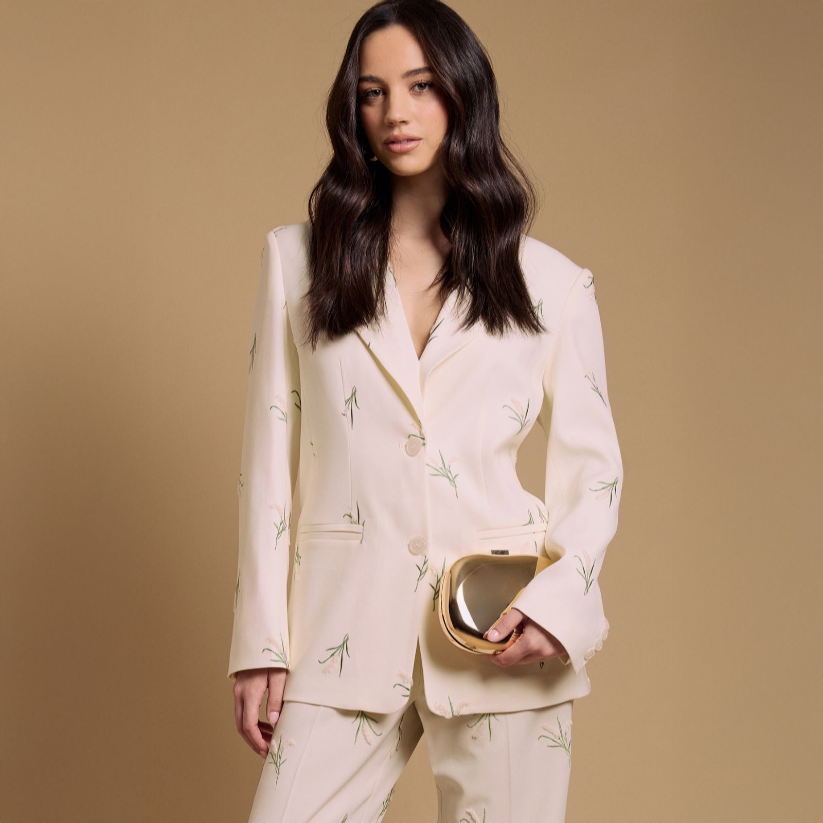 Oasis Floral Embroidered Tailored Blazer women's