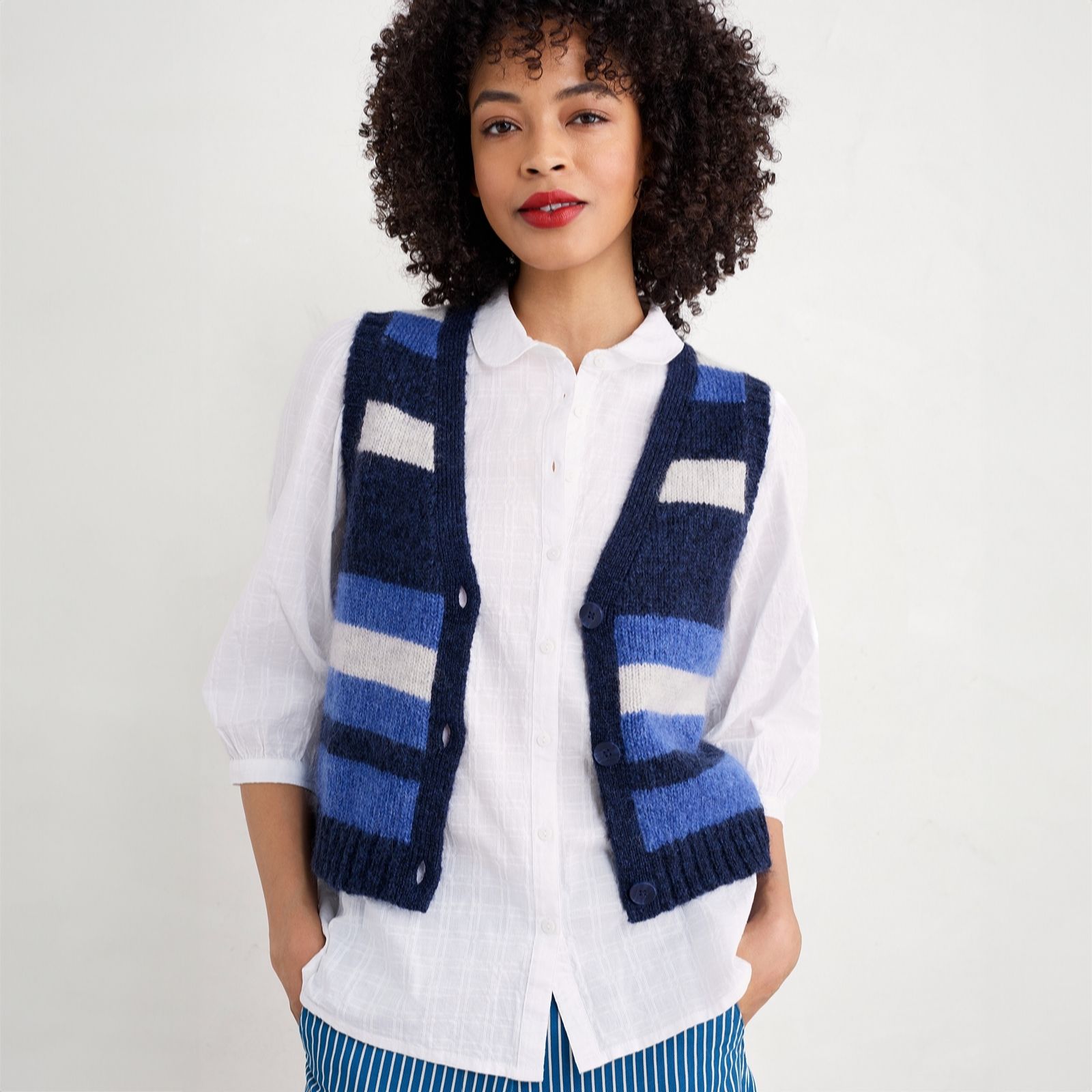 Seasalt Cornwall Women's Blue Multi Painter Vest