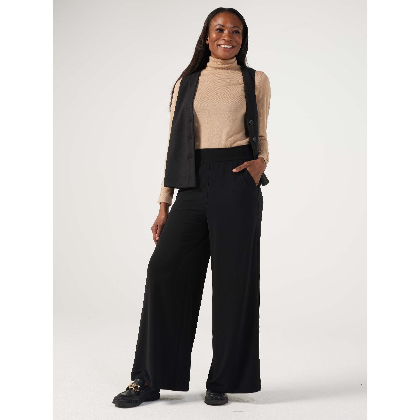 Kim & Co Deluxe Brazil Jersey Palazzo Trousers Regular