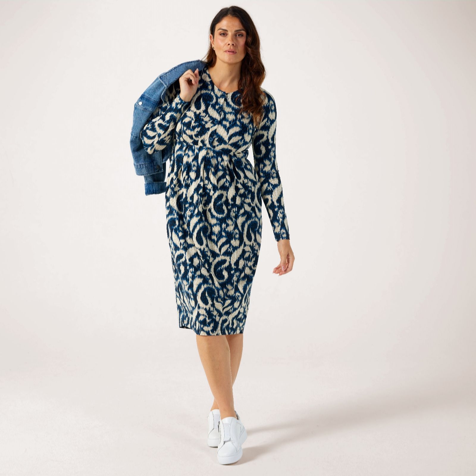 Masai Copenhagen Moonlit Ocean Manilona Jersey Button Up Dress