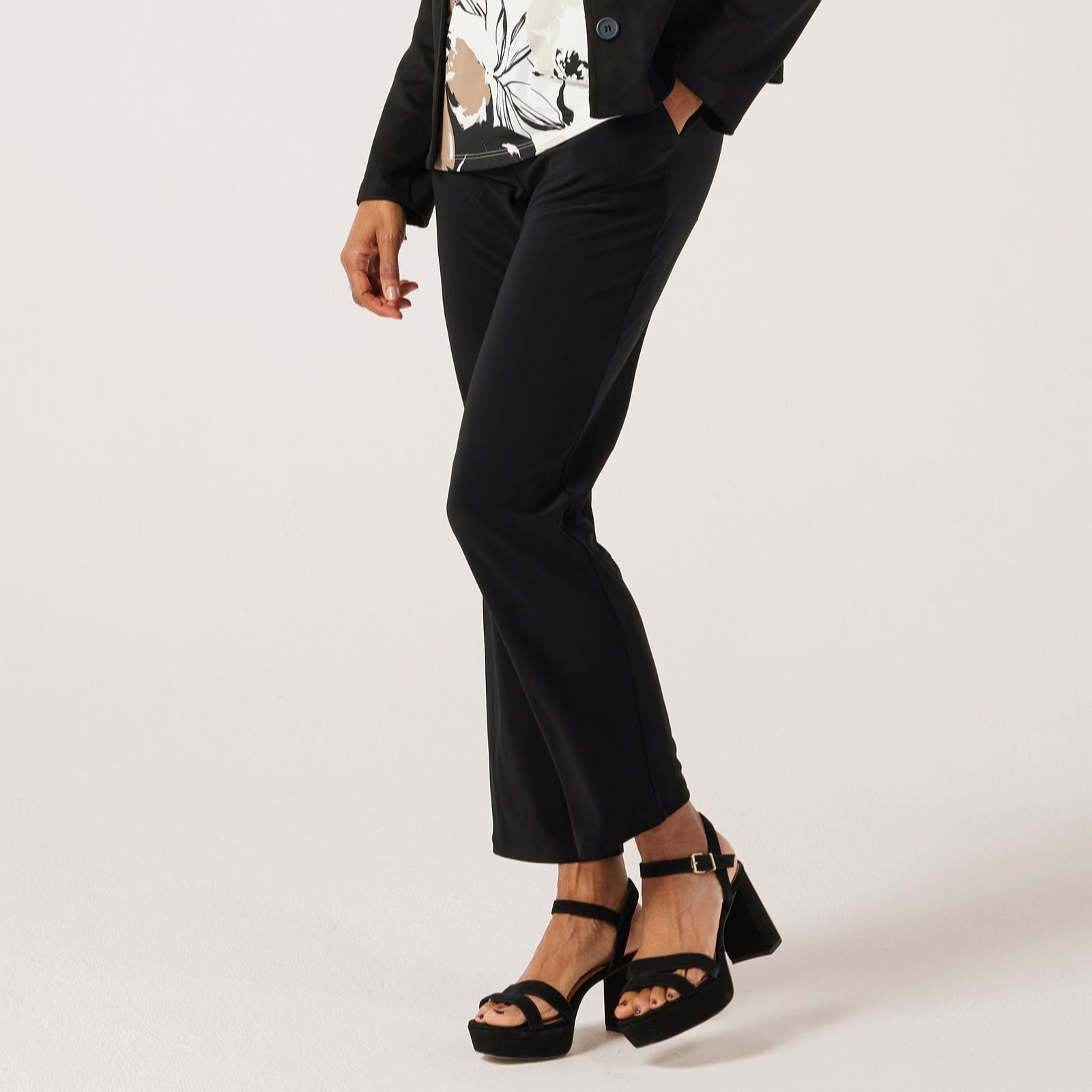 Kim & Co Mocha Deluxe Brazil Knit Jersey Krissy Narrow Leg Tall Trousers