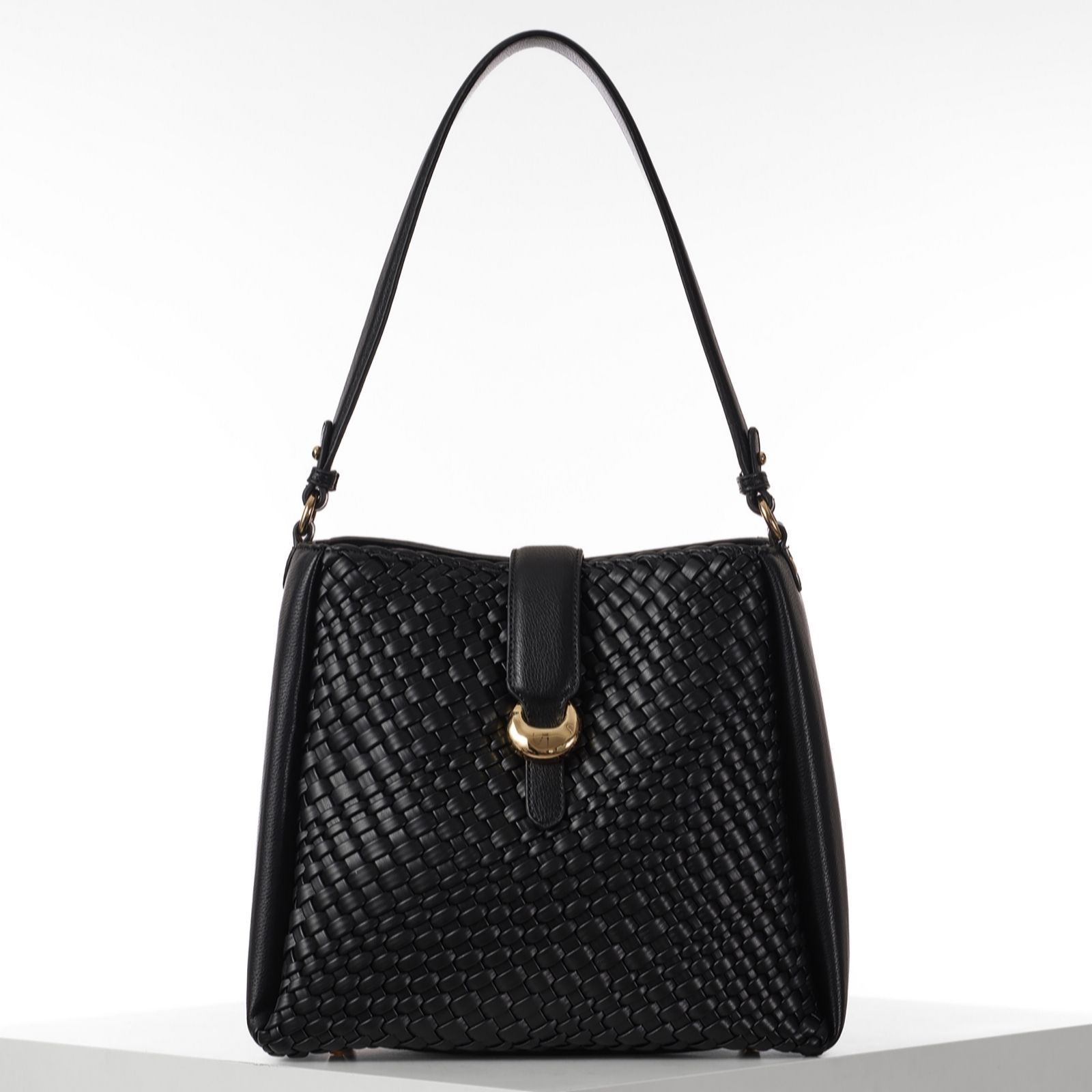 Luella Grey Black Flora Weave Hobo