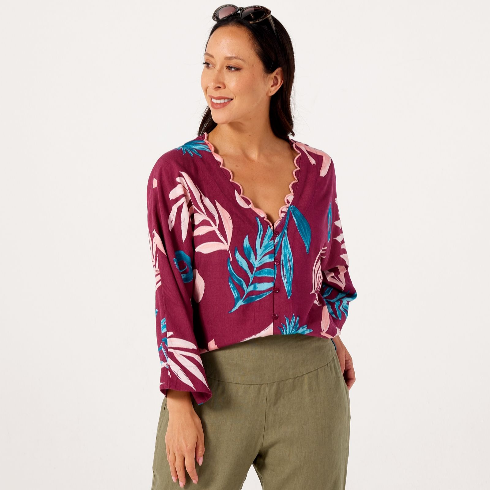 Monsoon Pink Multi Cassie Printed Blouse
