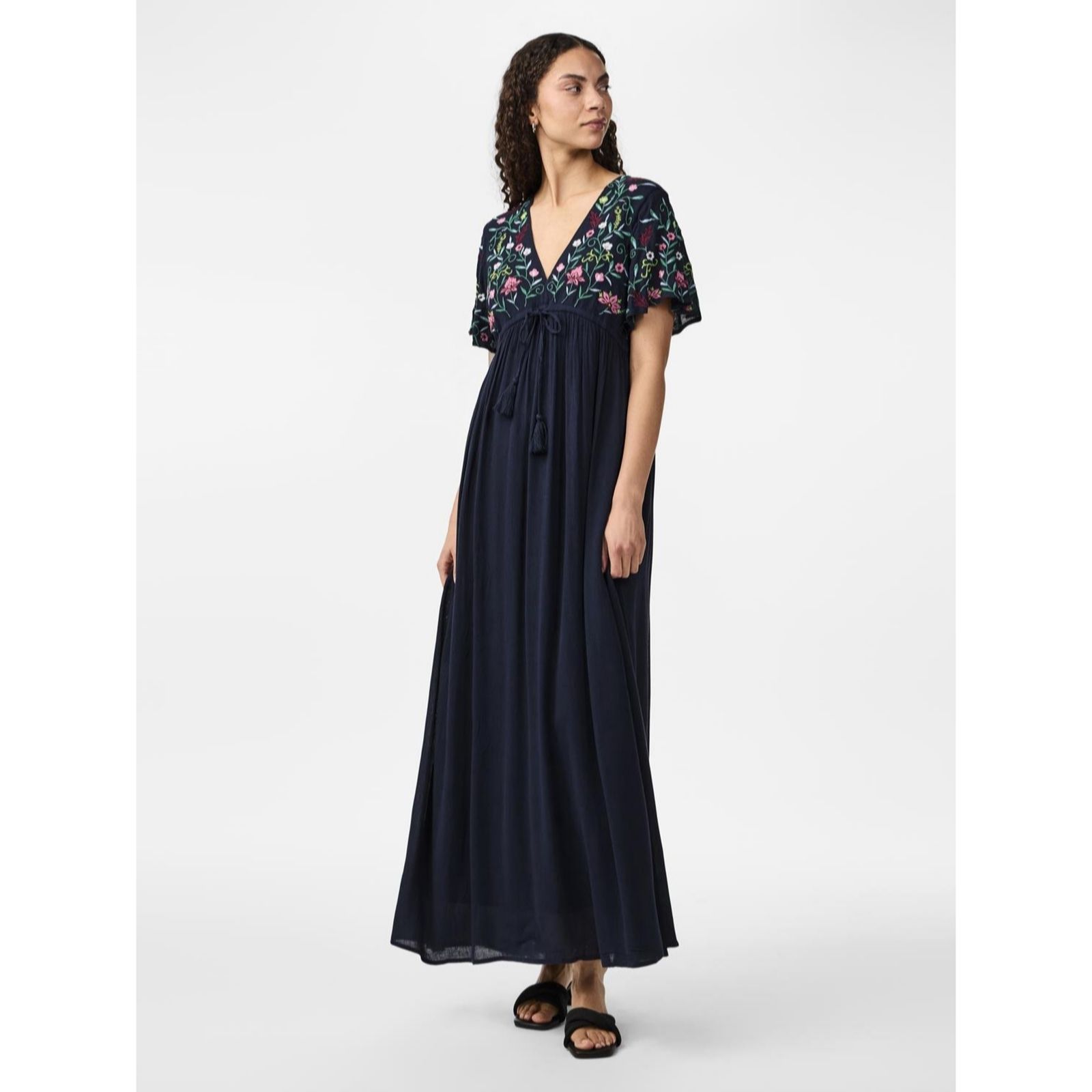 Yas Chella Short Sleeve Maxi Dress