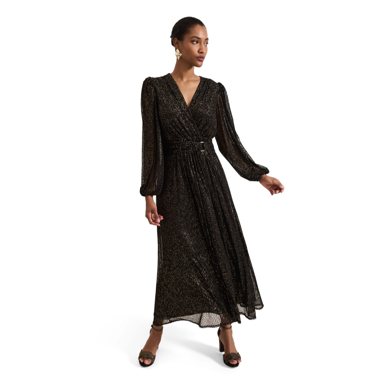 Phase Eight Emre Shimmer Burnout Midi Dress