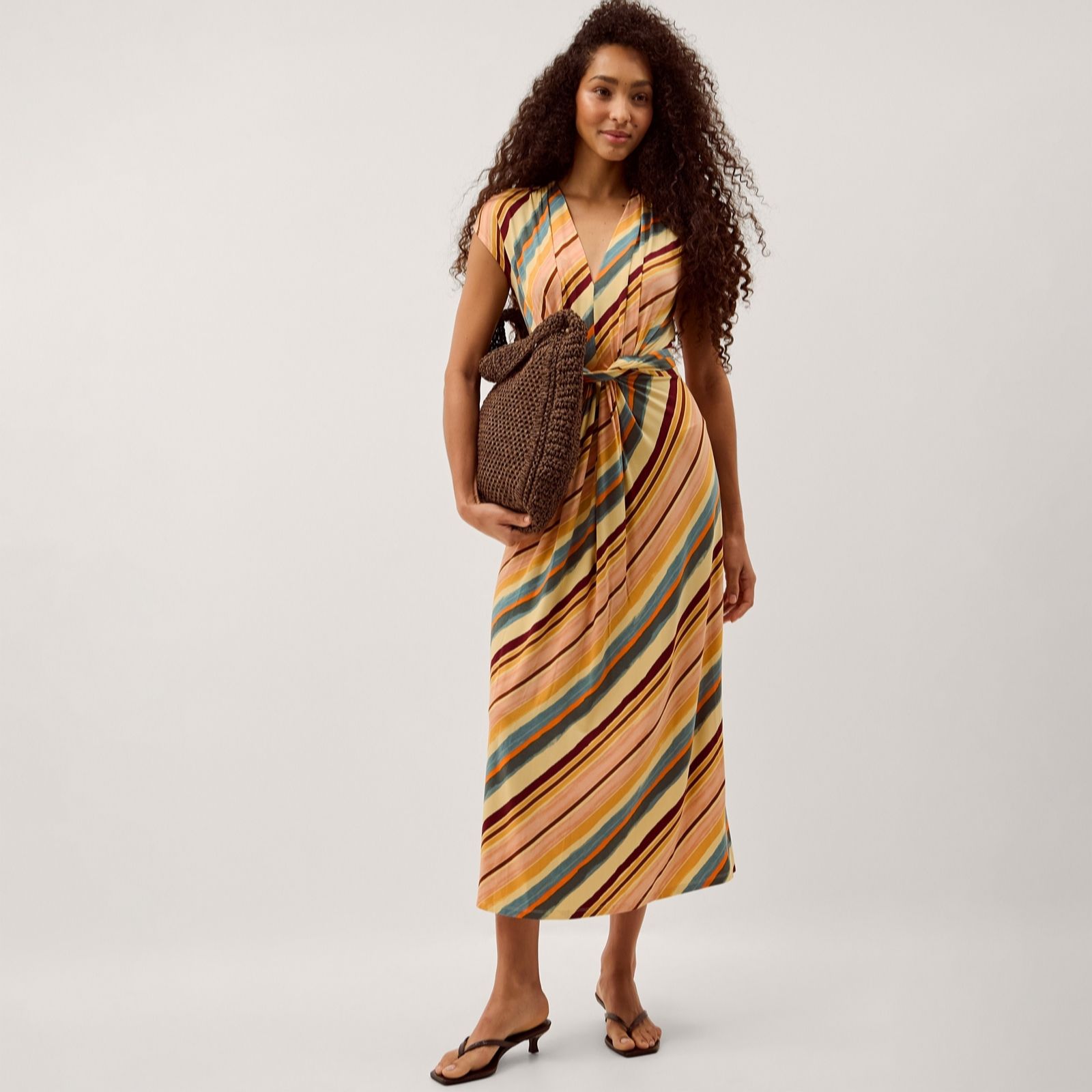 Monsoon Multi Tola Stripe Jersey Dress