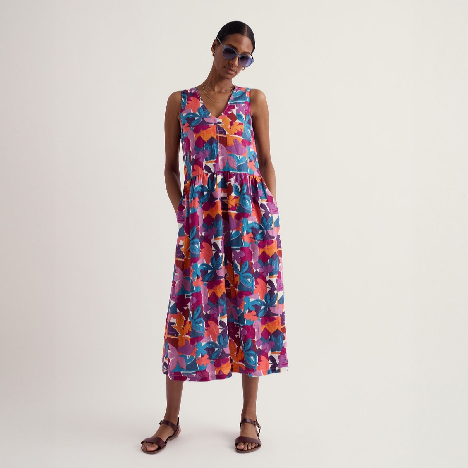 Seasalt Cornwall Multi Printed Lowland Heather Dress