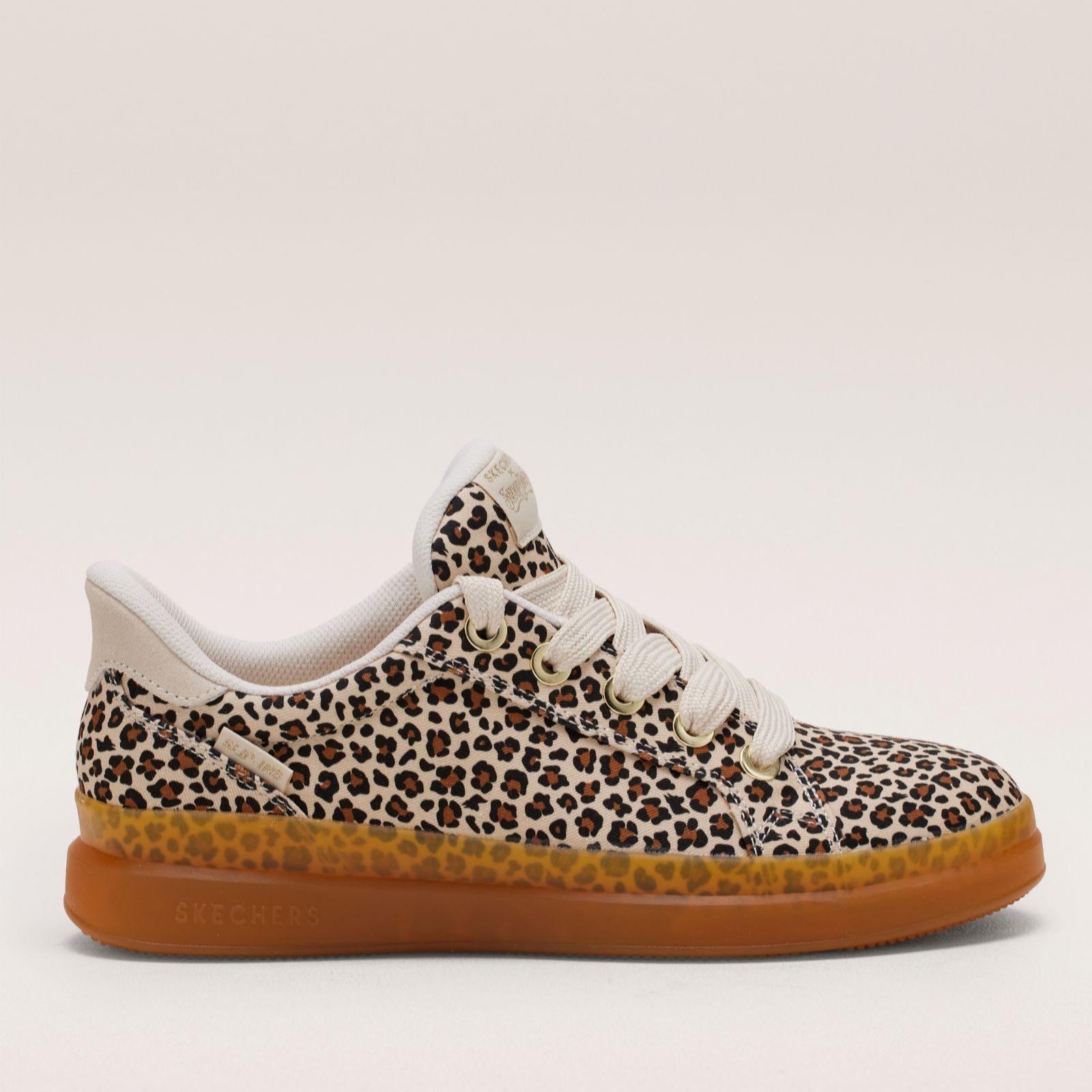 Skechers Leopard Courtside Nature Girlz Slip-Ins Trainer