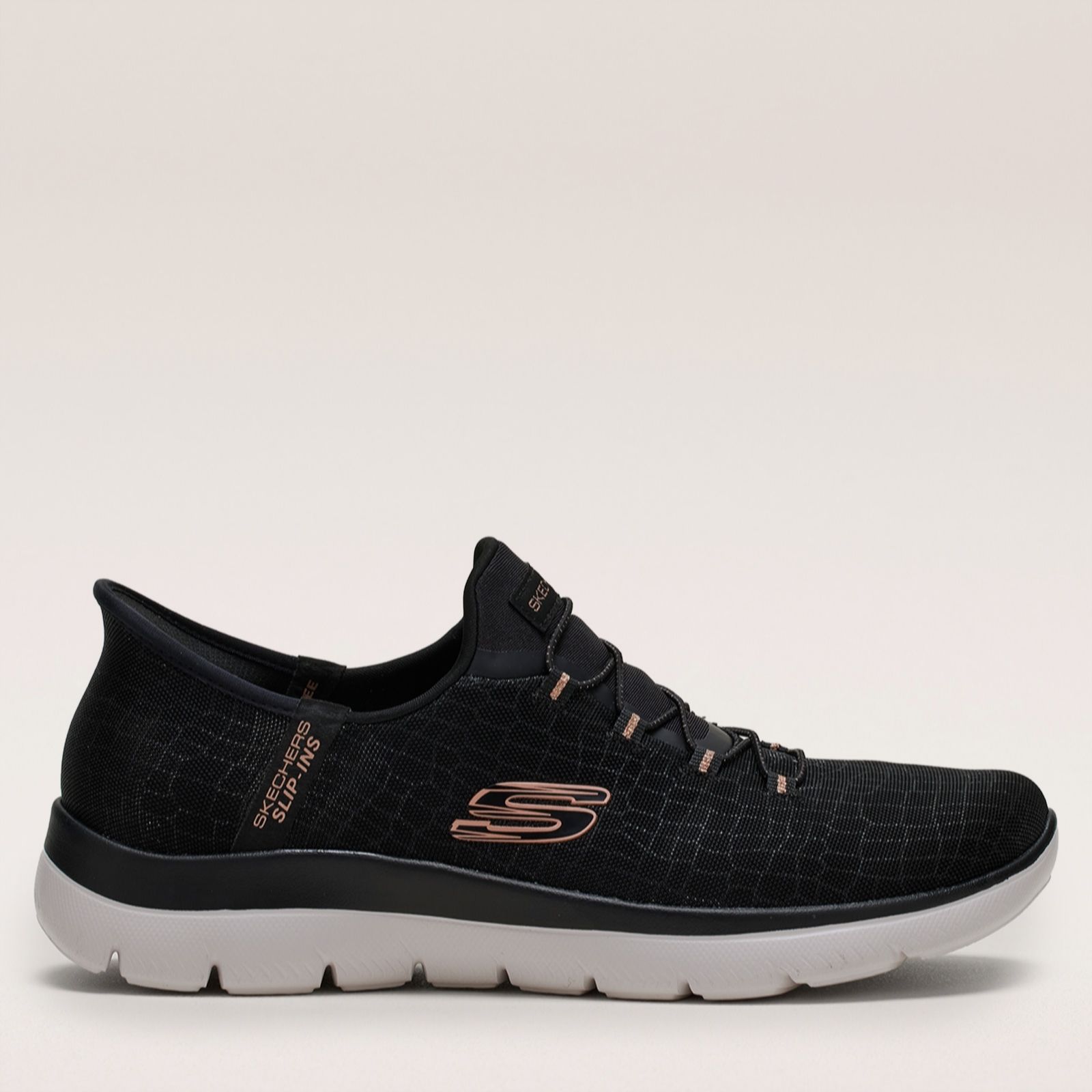 Skechers Black,White Summits Classy Night Slip-Ins Trainer