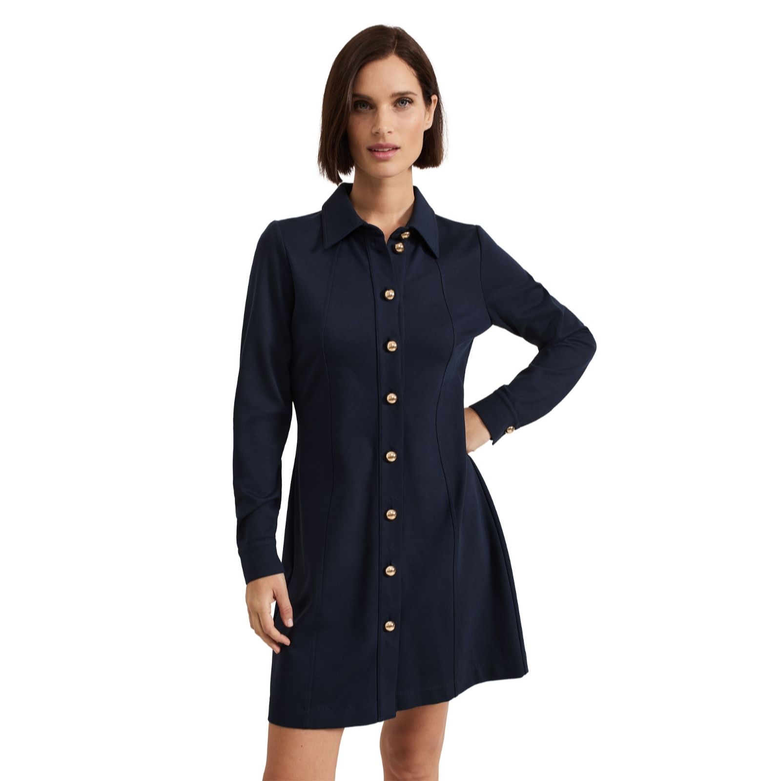 Phase Eight Mavery Ponte Button Through Dress