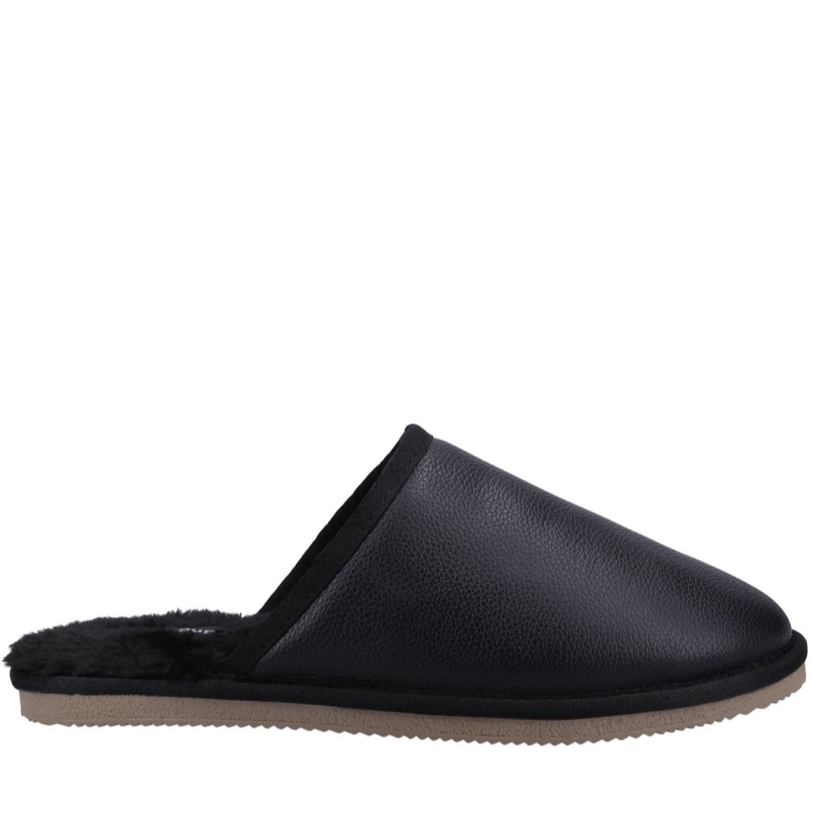 Hush Puppies Men 'Coady' Leather Slipper in Black | Size: 12