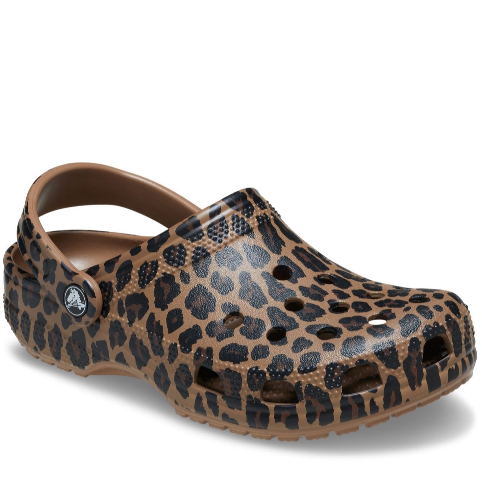 Crocs Almond Tint Leopard Classic Animal Clogs