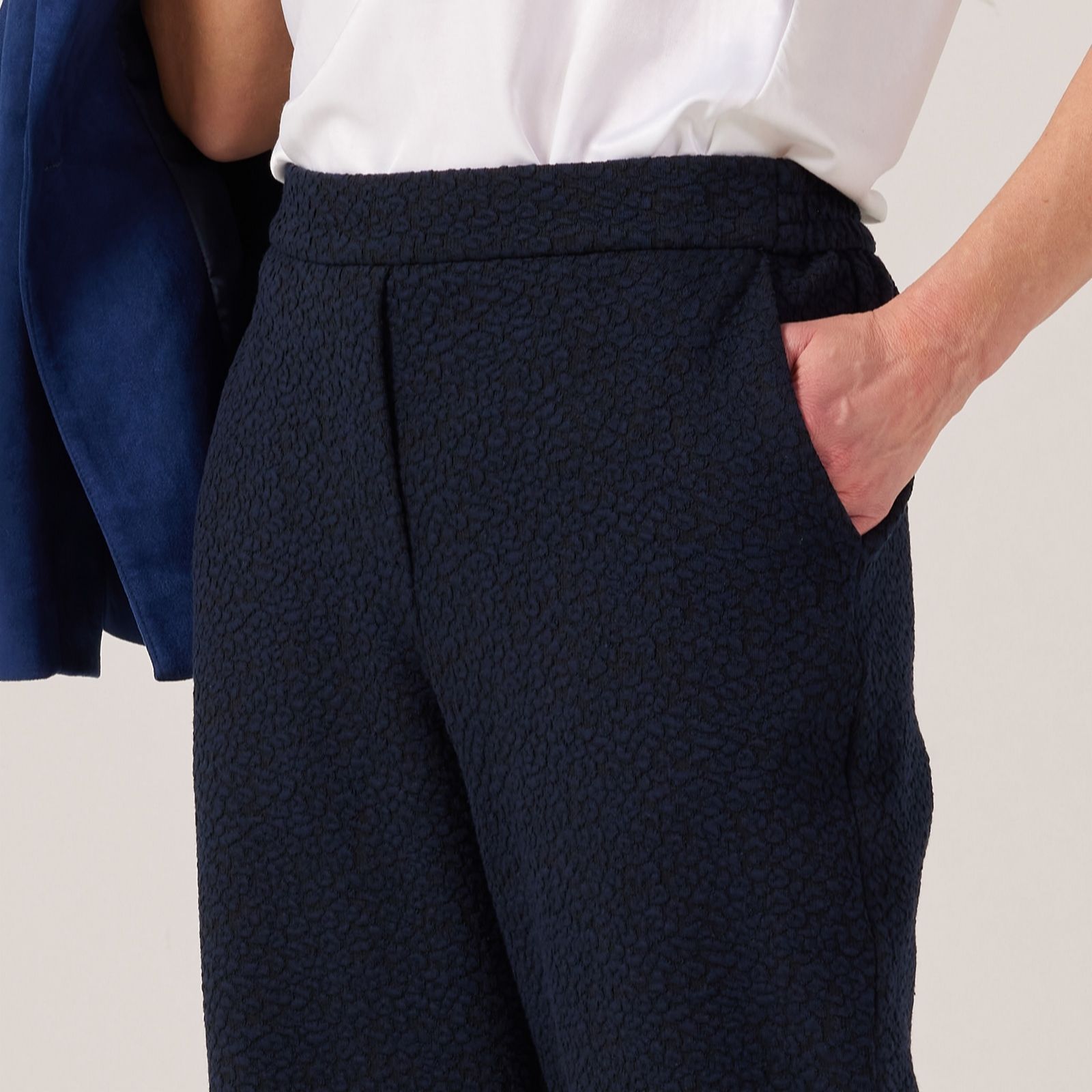 Helene Berman Jacquard Animal Stretch Full Length Trousers