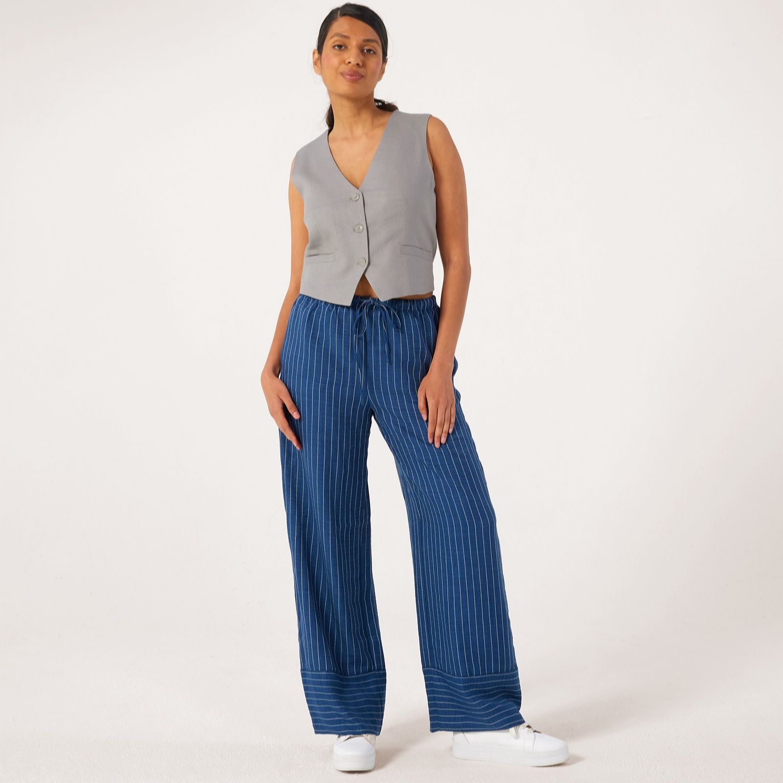 JDY Power Hem Detail Wide Leg Trouser