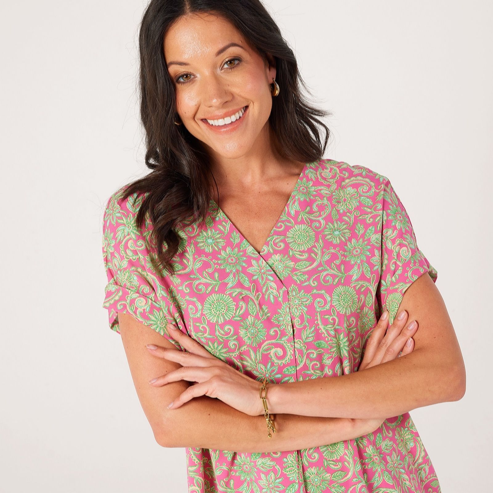 Ruth Langsford Viscose Printed V-Neck Blouse women's