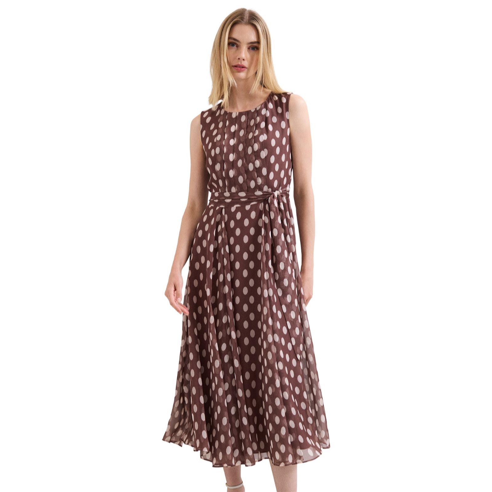 Phase Eight Lucinda Latte Spot Dress women's