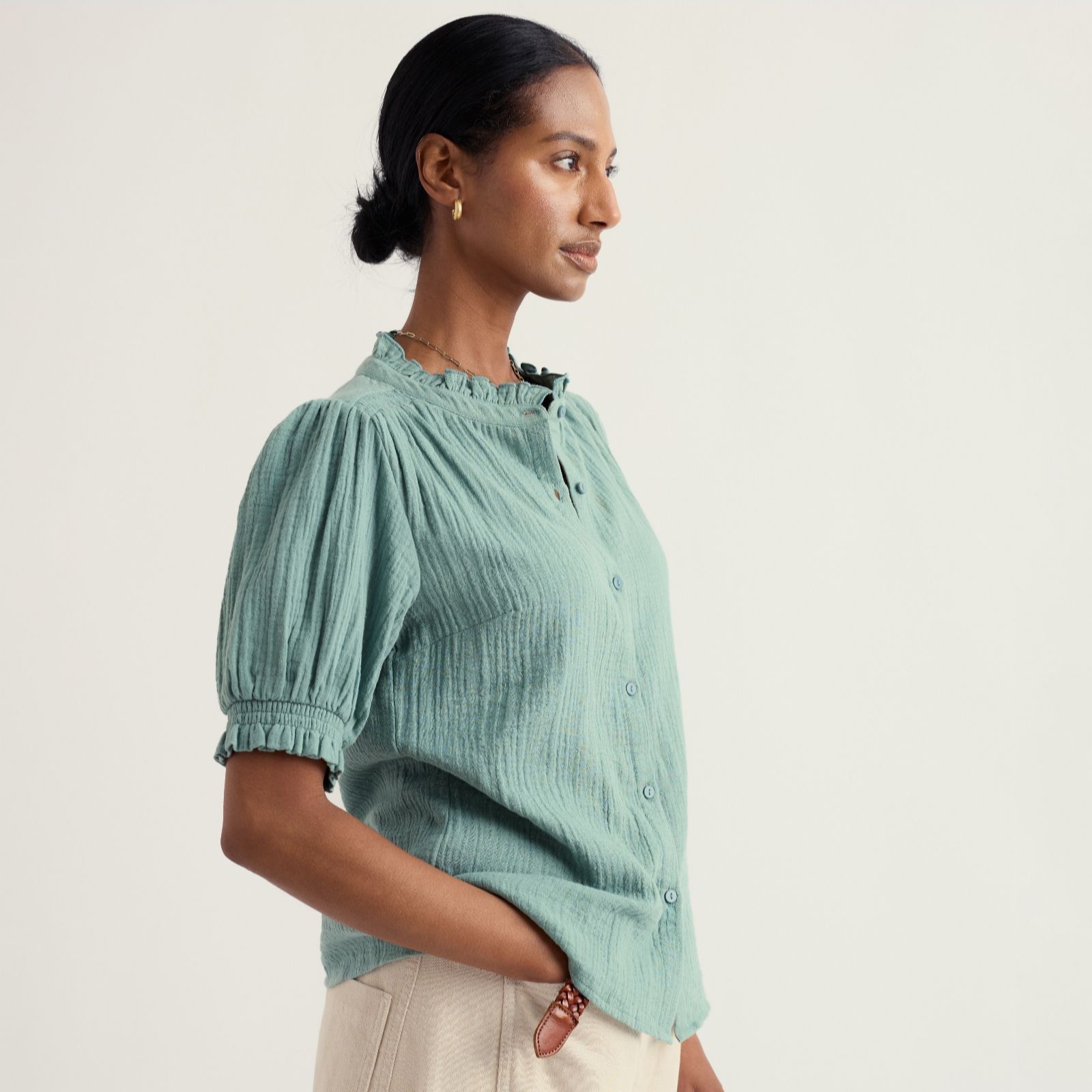 Seasalt Cornwall Teal Shore Path Shirt