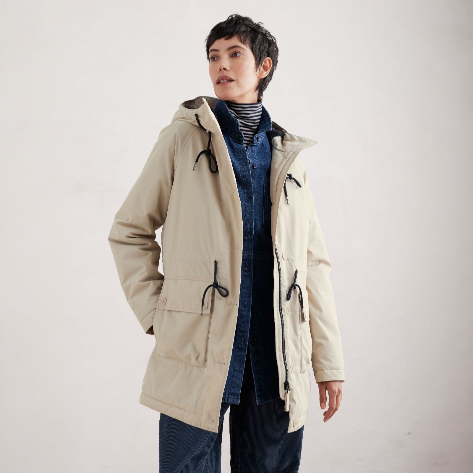 Seasalt Cornwall Aran Cliff Castle Coat