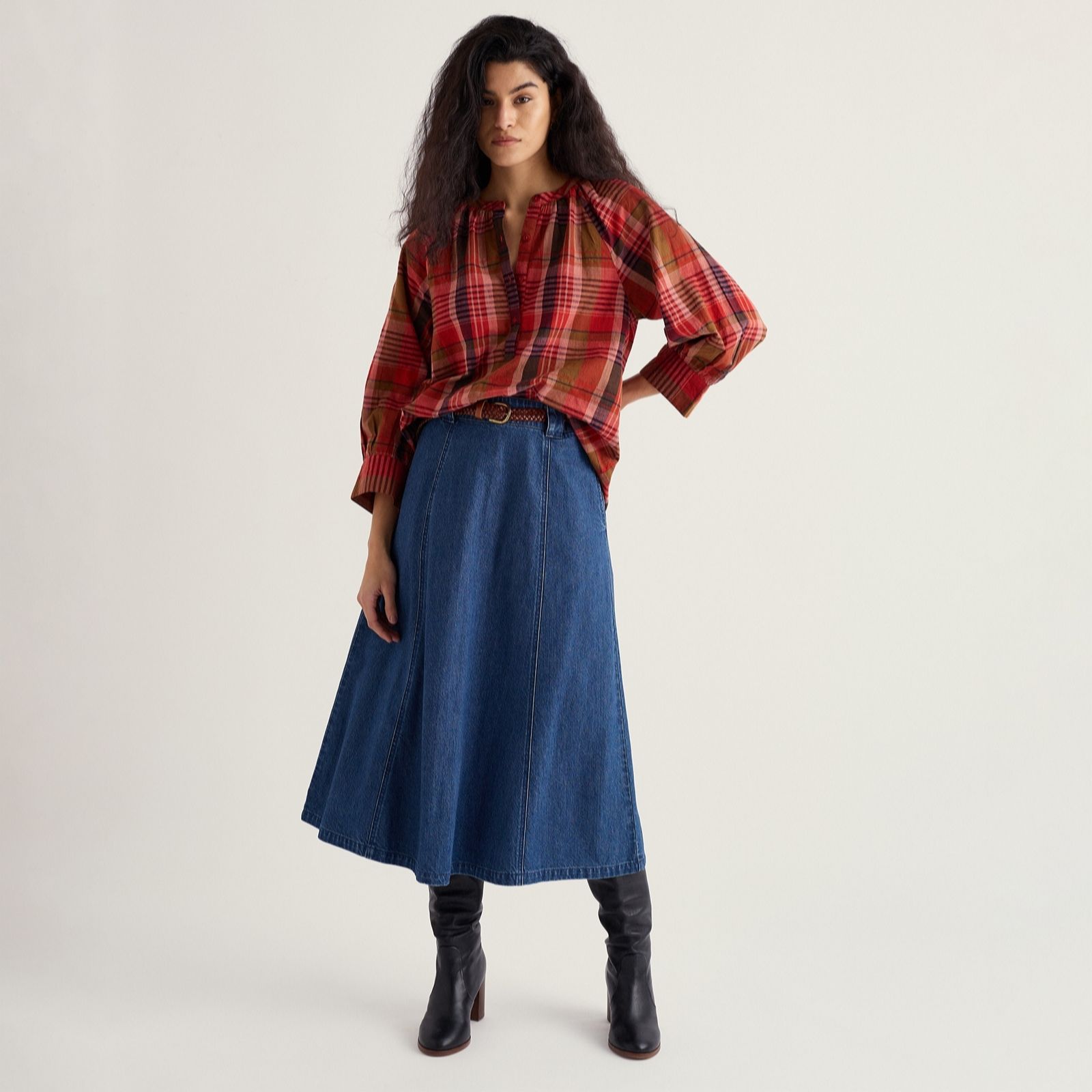 Seasalt Cornwall Mid Wash Restharrow Skirt