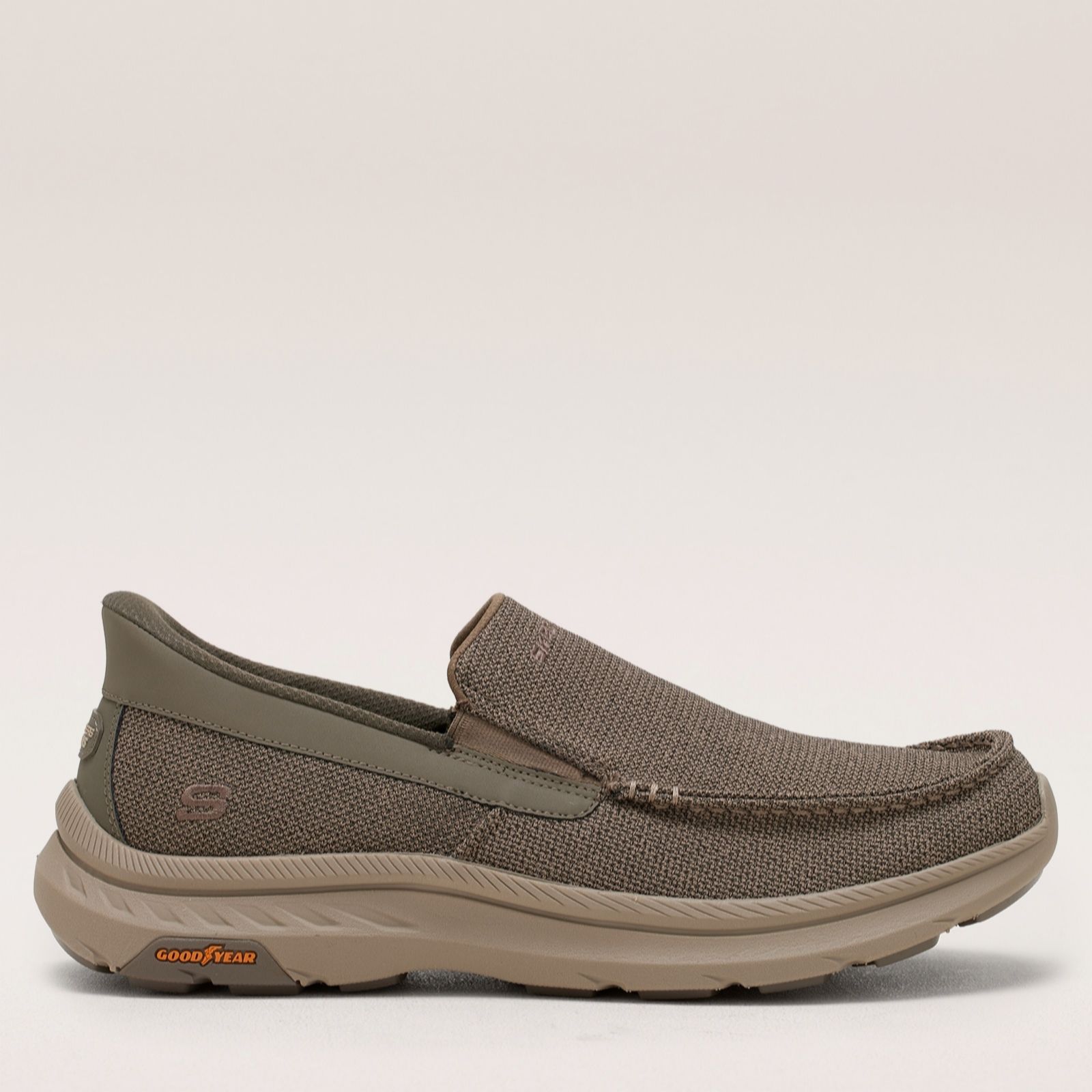 Debenhams Men POLLARD WILFRED Dual Gore Moc Toe Slip-Ins Taupe | Size: 12