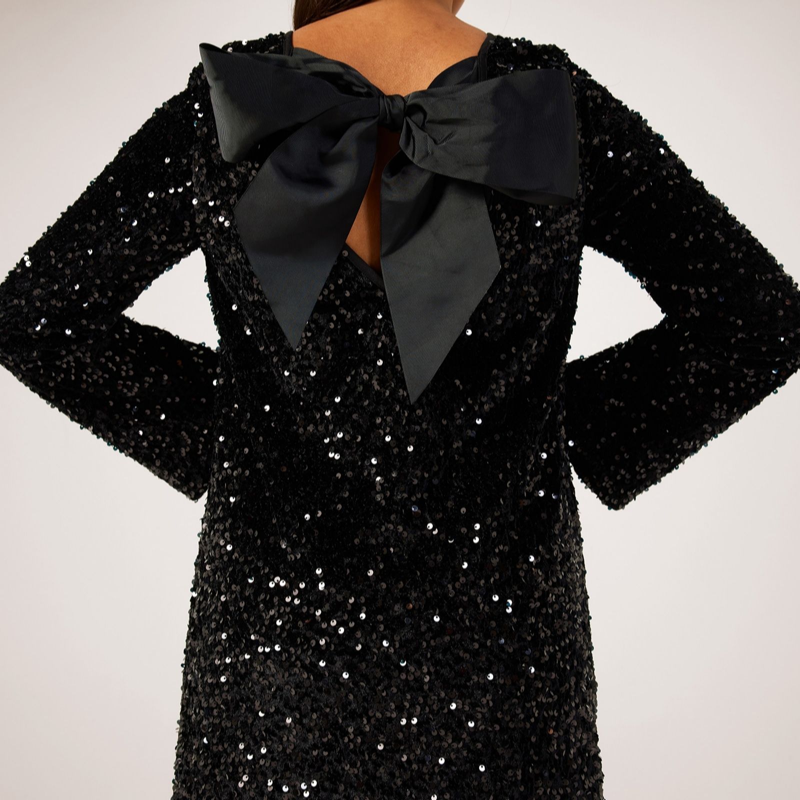 Only Anika Sequin Bow Detail Dress