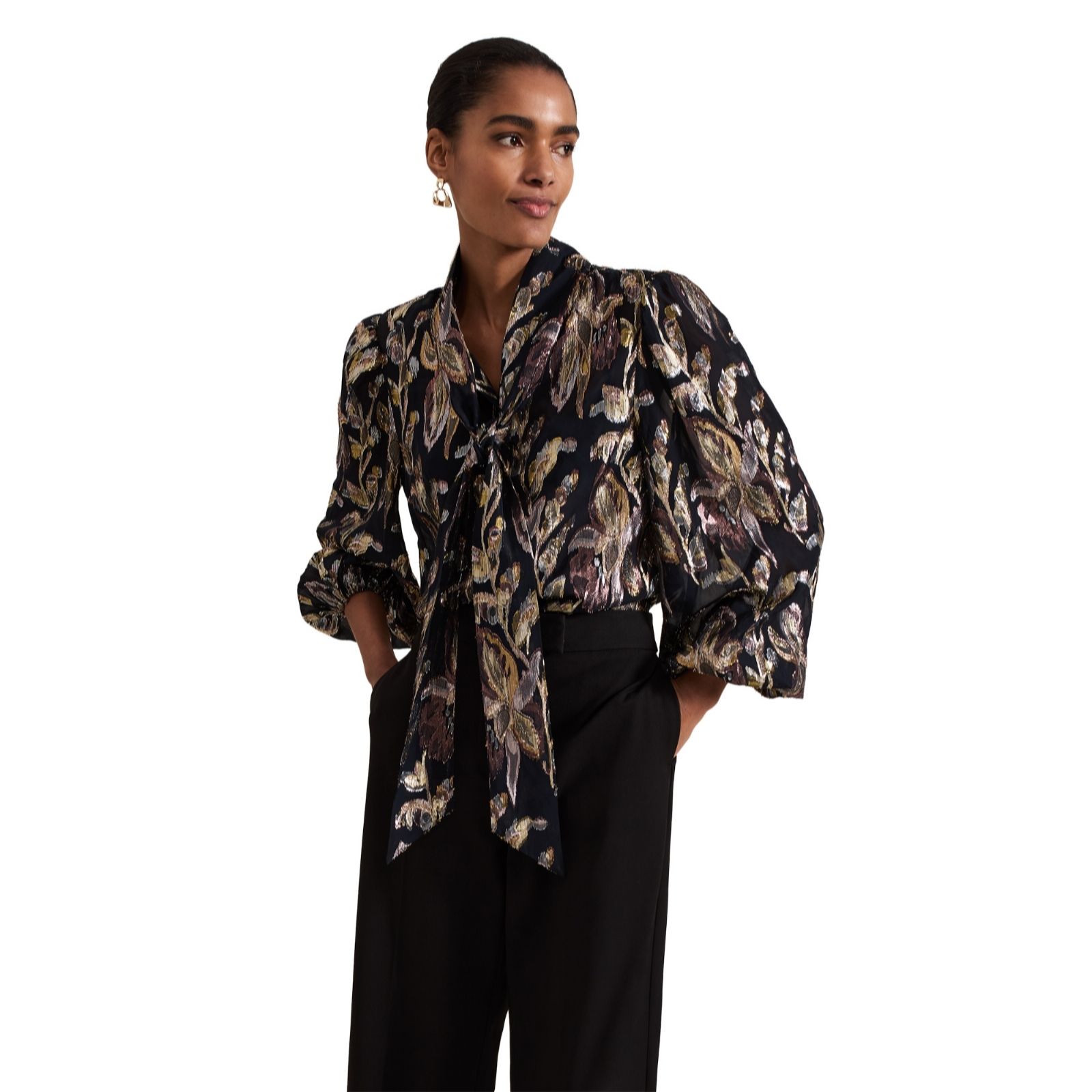 Phase Eight Tessa Floral Filcoupe Blouse women's