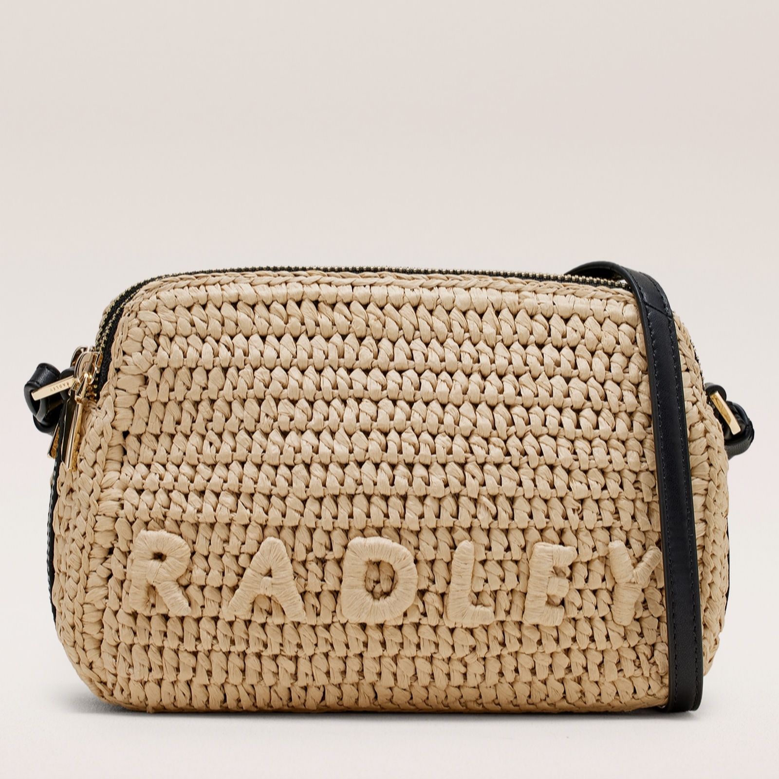Radley Natural Dukes Place Raffia Medium Ziptop Crossbody
