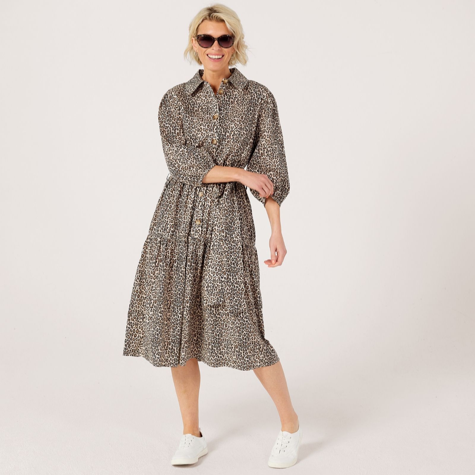 Helene Berman 100% Cotton Animal Print Dress