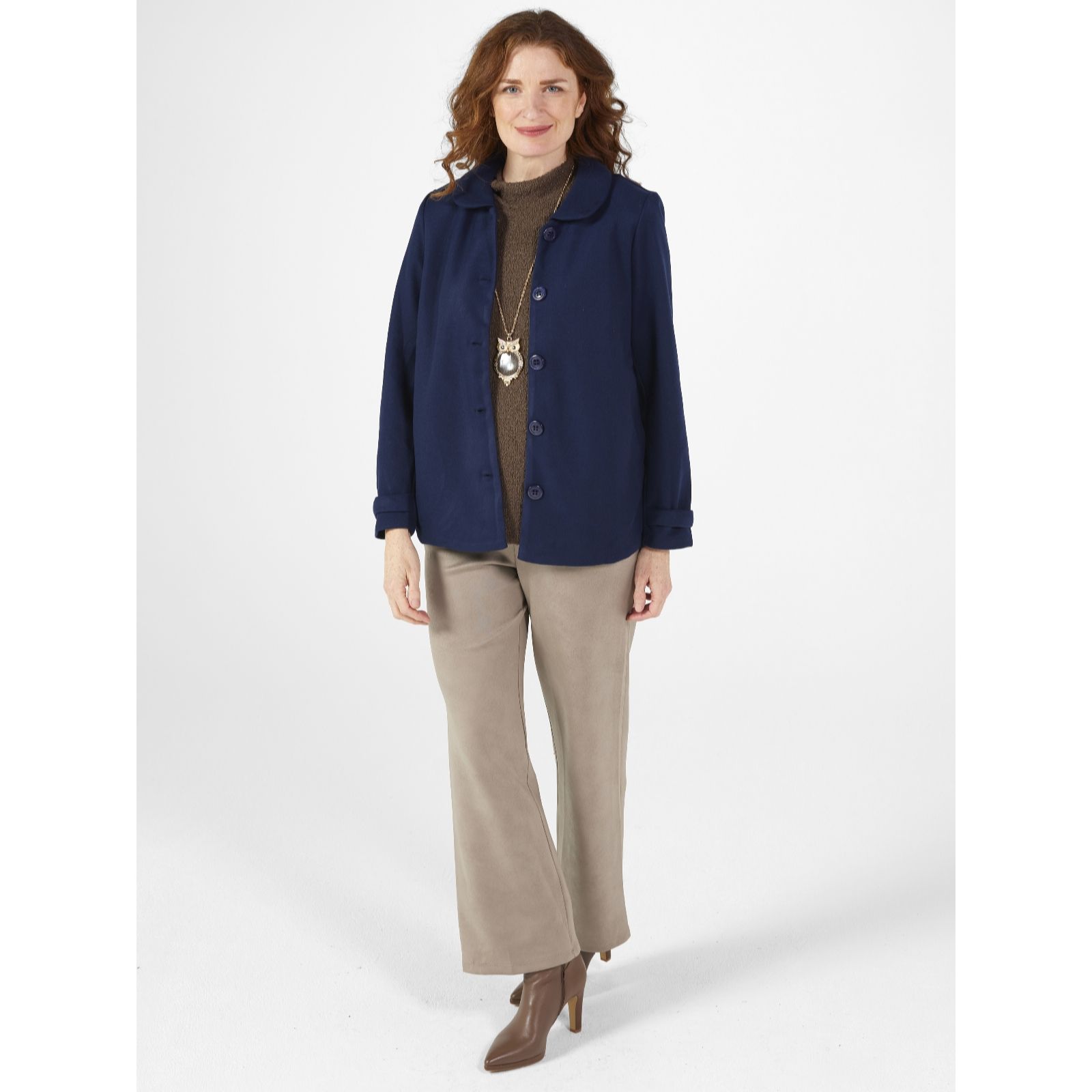 Kim & Co Cashmere Look Swing Jacket