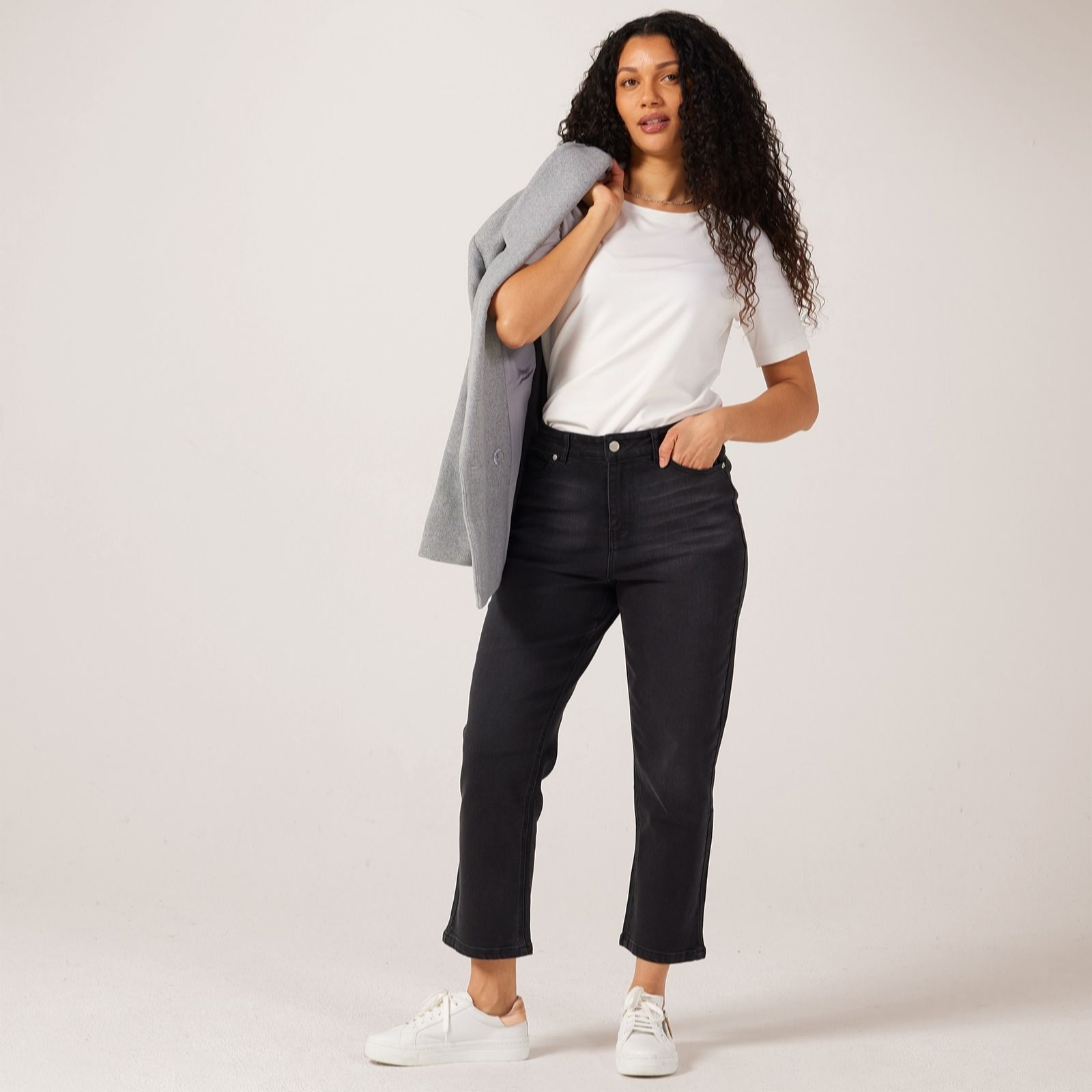 Ruth Langsford Straight Leg Ankle Grazer Jeans Petite