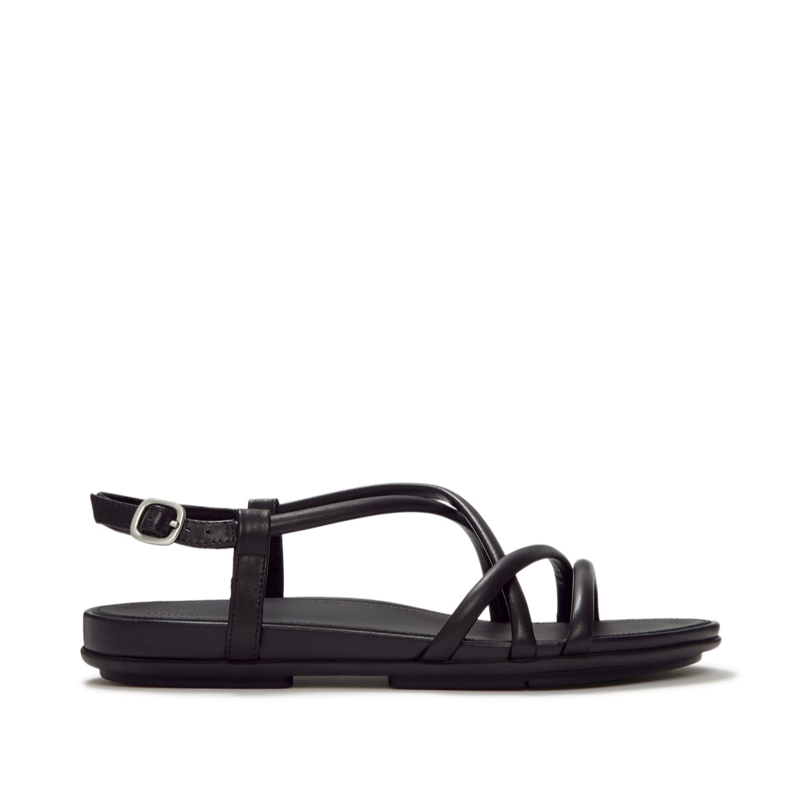 Fitflop All Black Gracie Leather Strappy Back- Strap Sandals