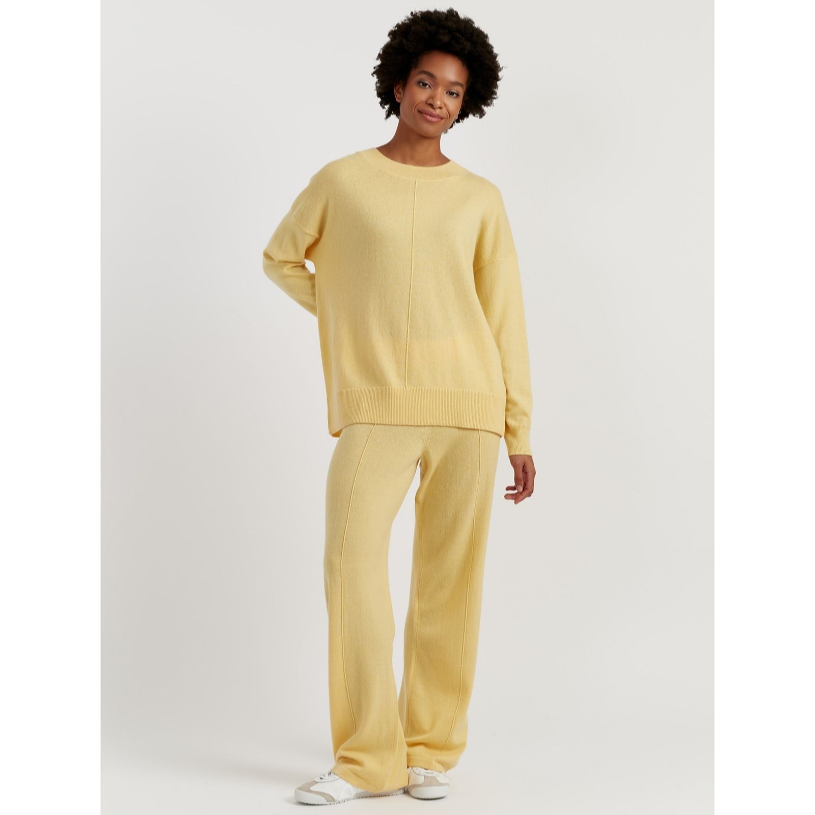 Chinti & Parker Pink Melange Wool Cashmere Blend Relaxed Jumper