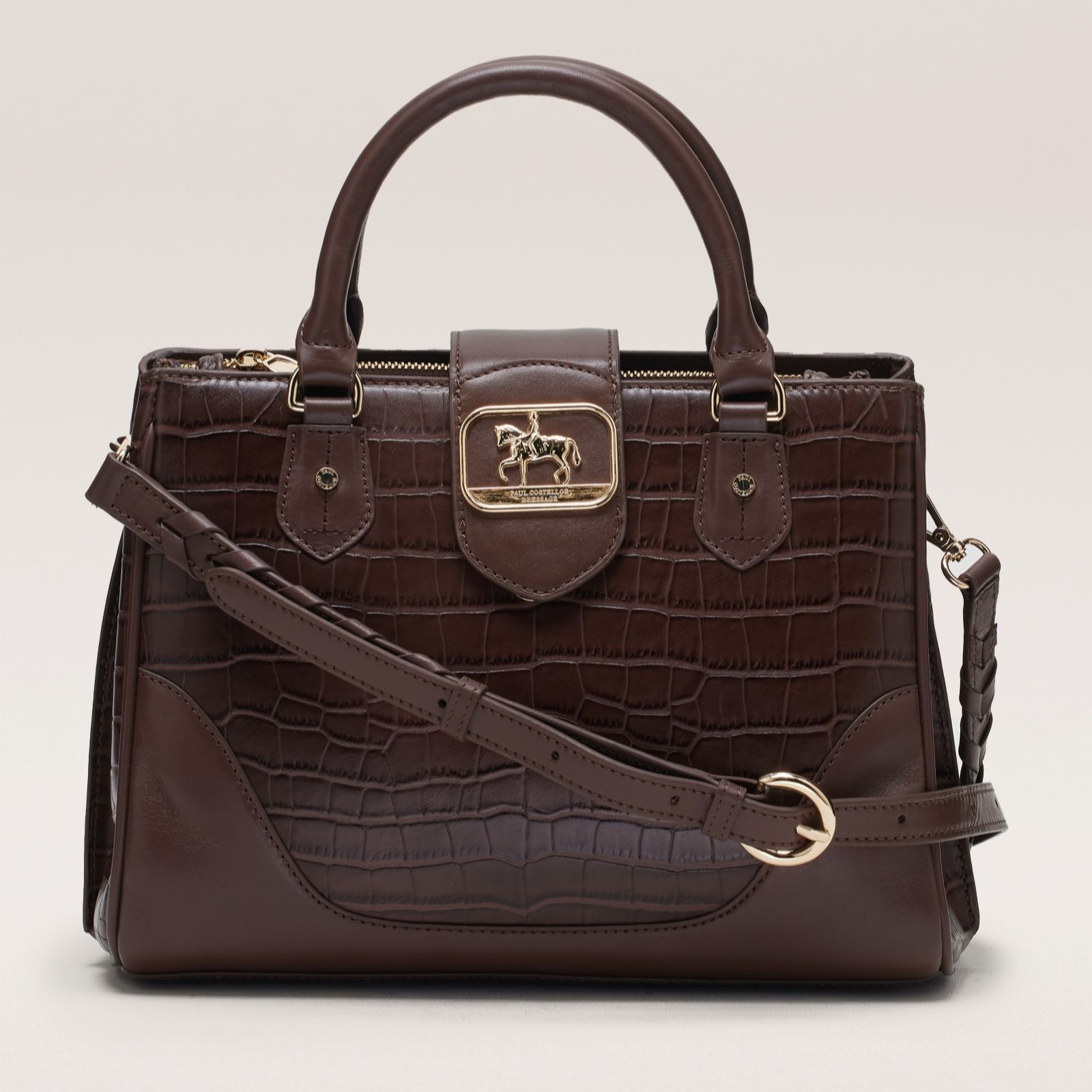 Paul Costelloe Dressage Croc Leather Triple Tote