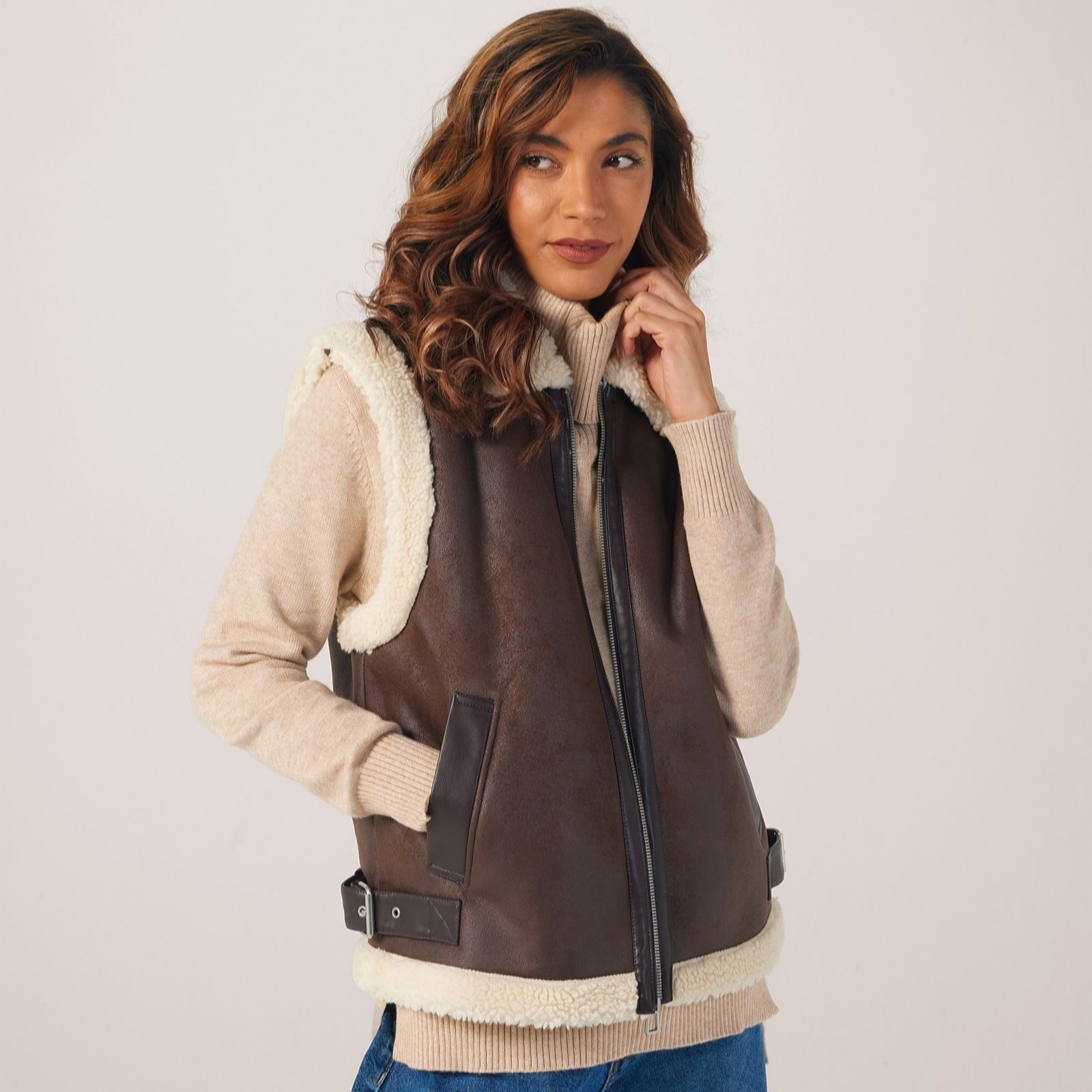 Only Sherpa Lined Bonded Gilet